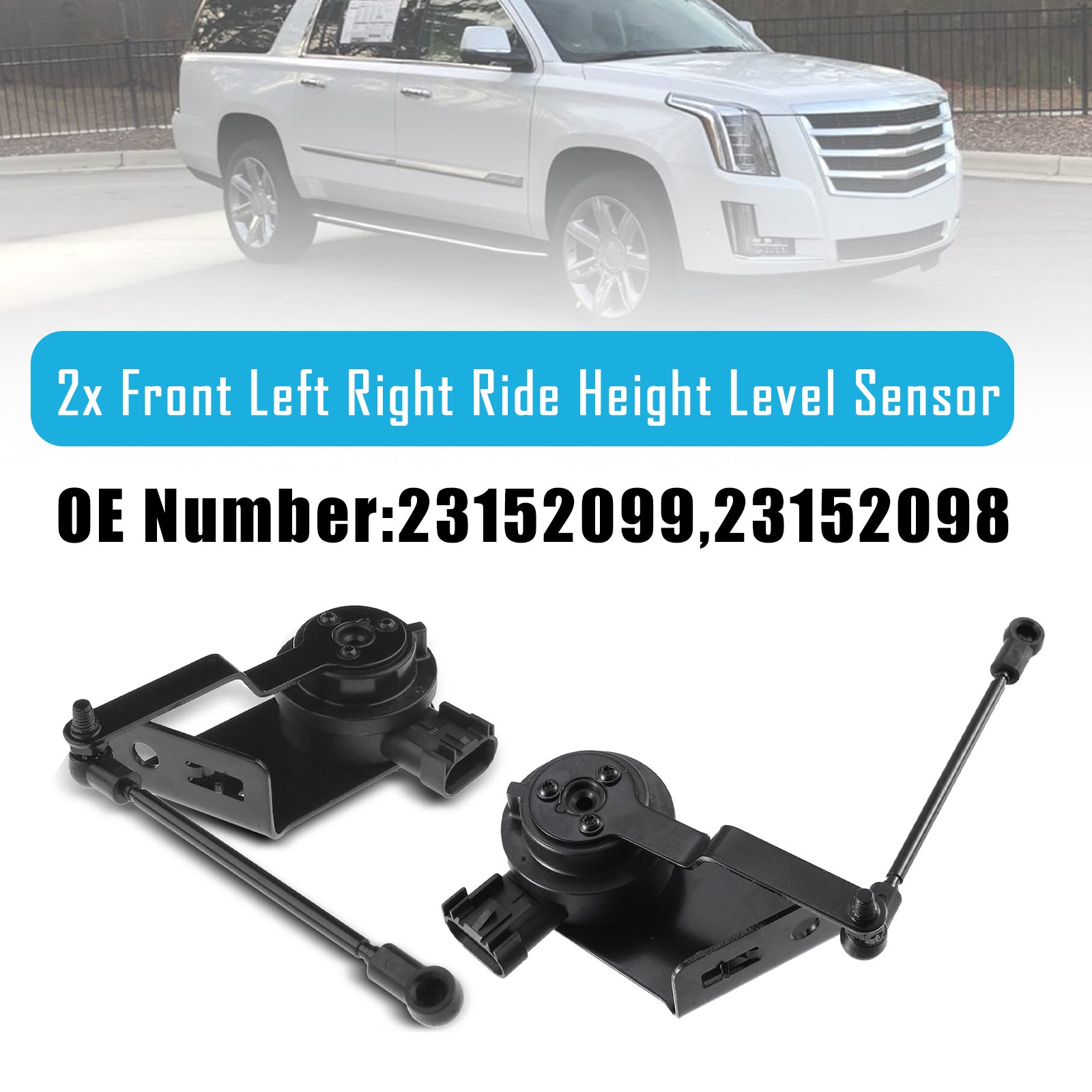 2x Front Left Right Ride Height Level Sensor for Chevy Silverado GMC Sierra 1500
