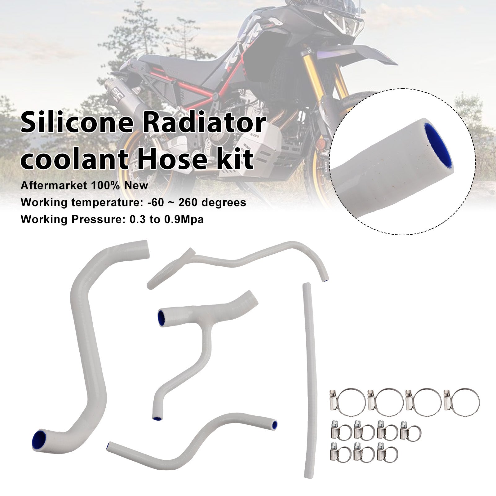 2022-2025 Aprilia Tuareg 660 Silicone Radiator coolant Hose