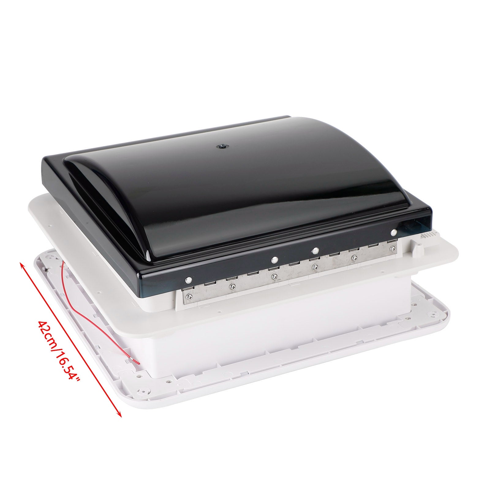 Med LED-ljus 14" Manuell takventil för husbil, husbil, husbil, 12V takfönster