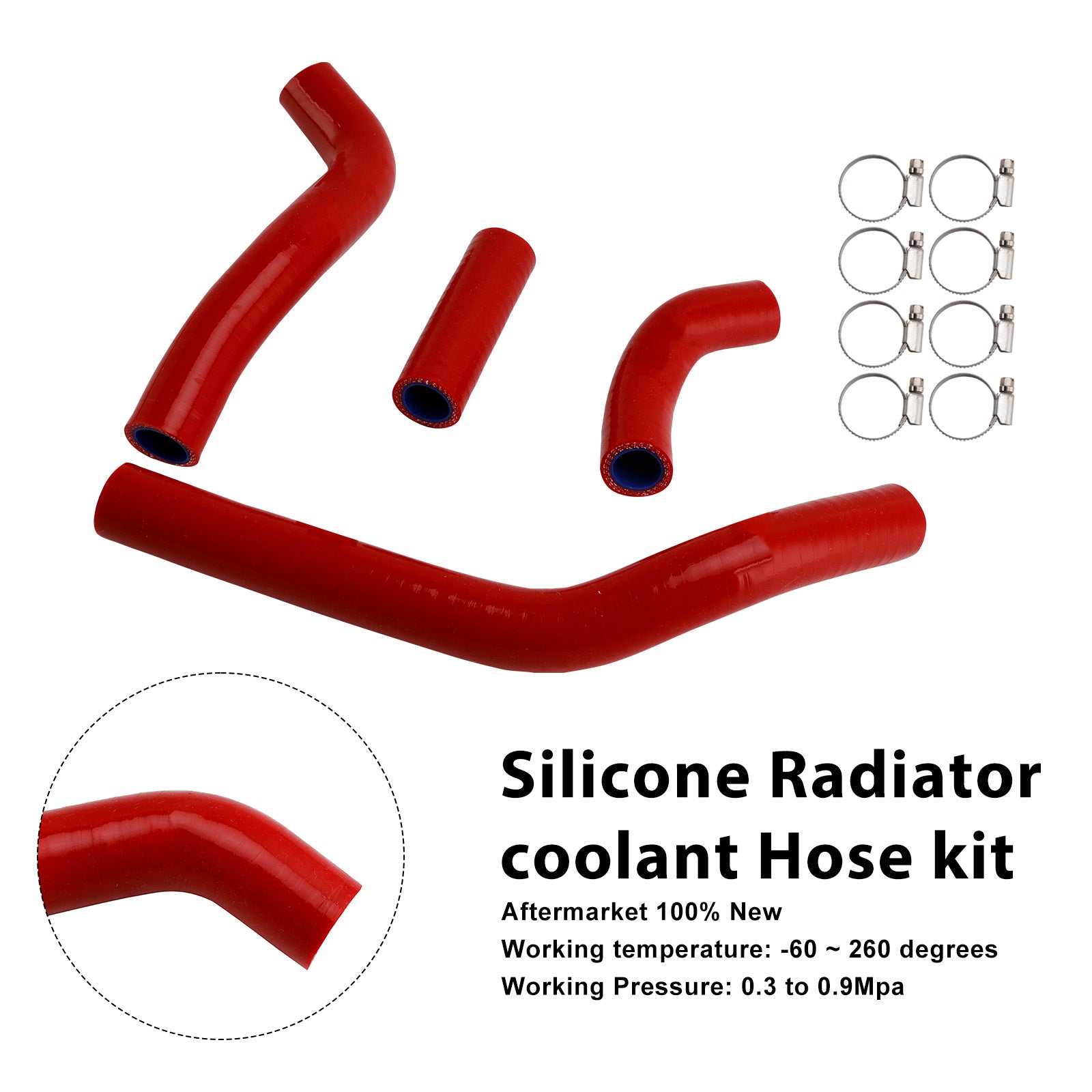 Silicone Radiator coolant Hose kit Fit For Honda CRF450R RX RWE 21-25