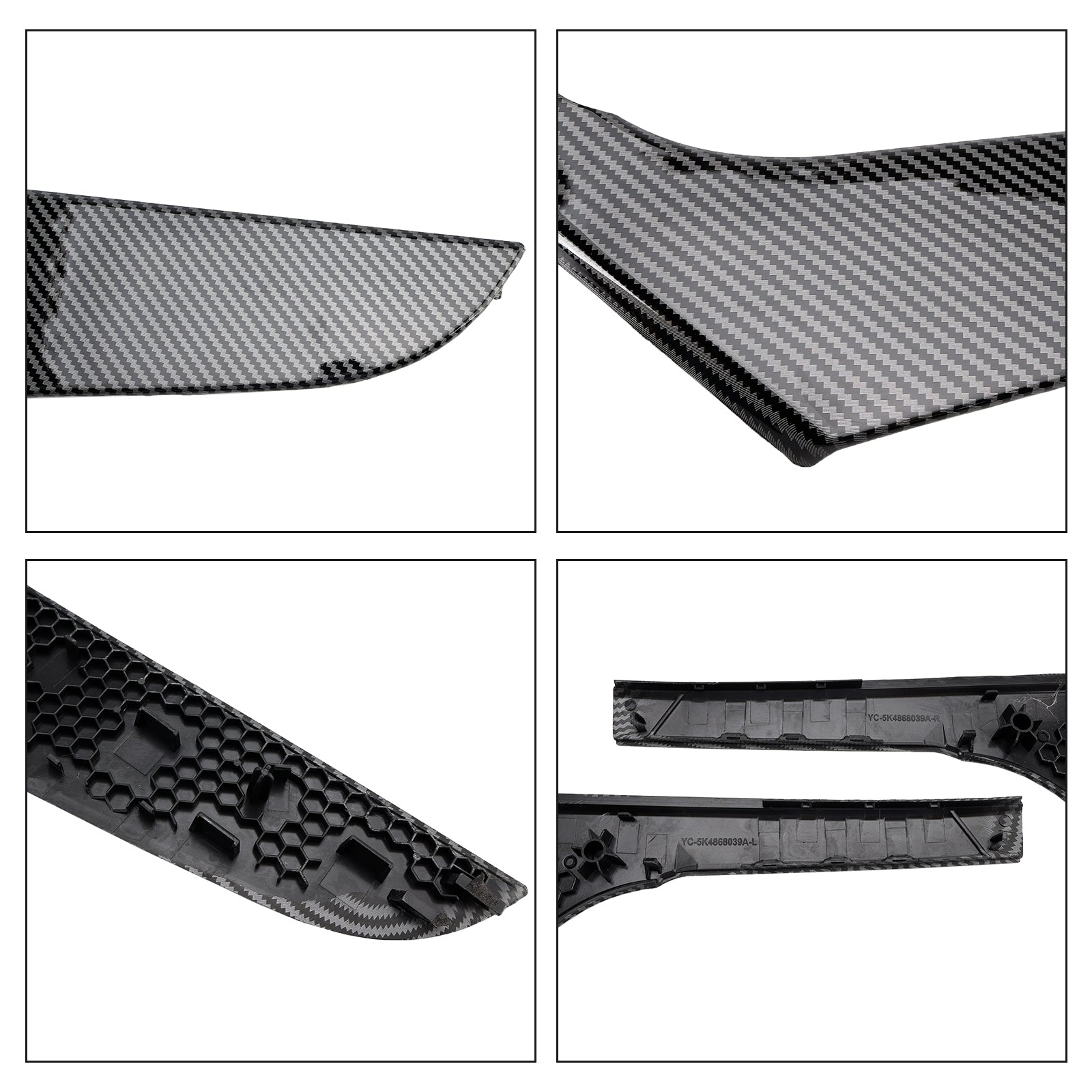 2 stuks over & Afdekking van de rechter binnendeurgreep voor VW Golf 6 MK6 2009-2013