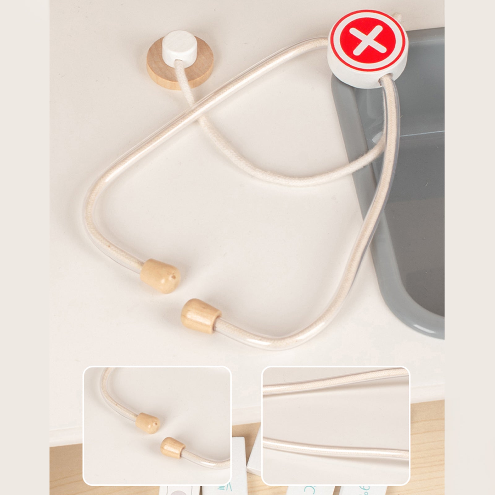 Juego de juguetes de simulación con soporte para clínica médica para niños con 22 accesorios a partir de 3 años