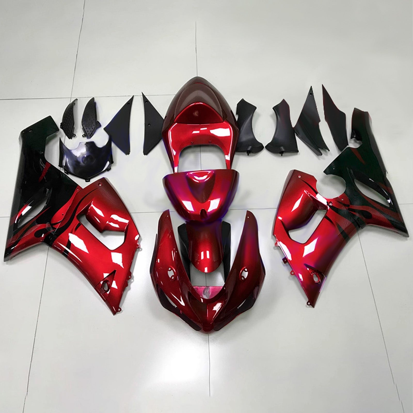 Injection Fairing Kit Bodywork Plastic ABS fit For Kawasaki ZX6R 636 2005-2006