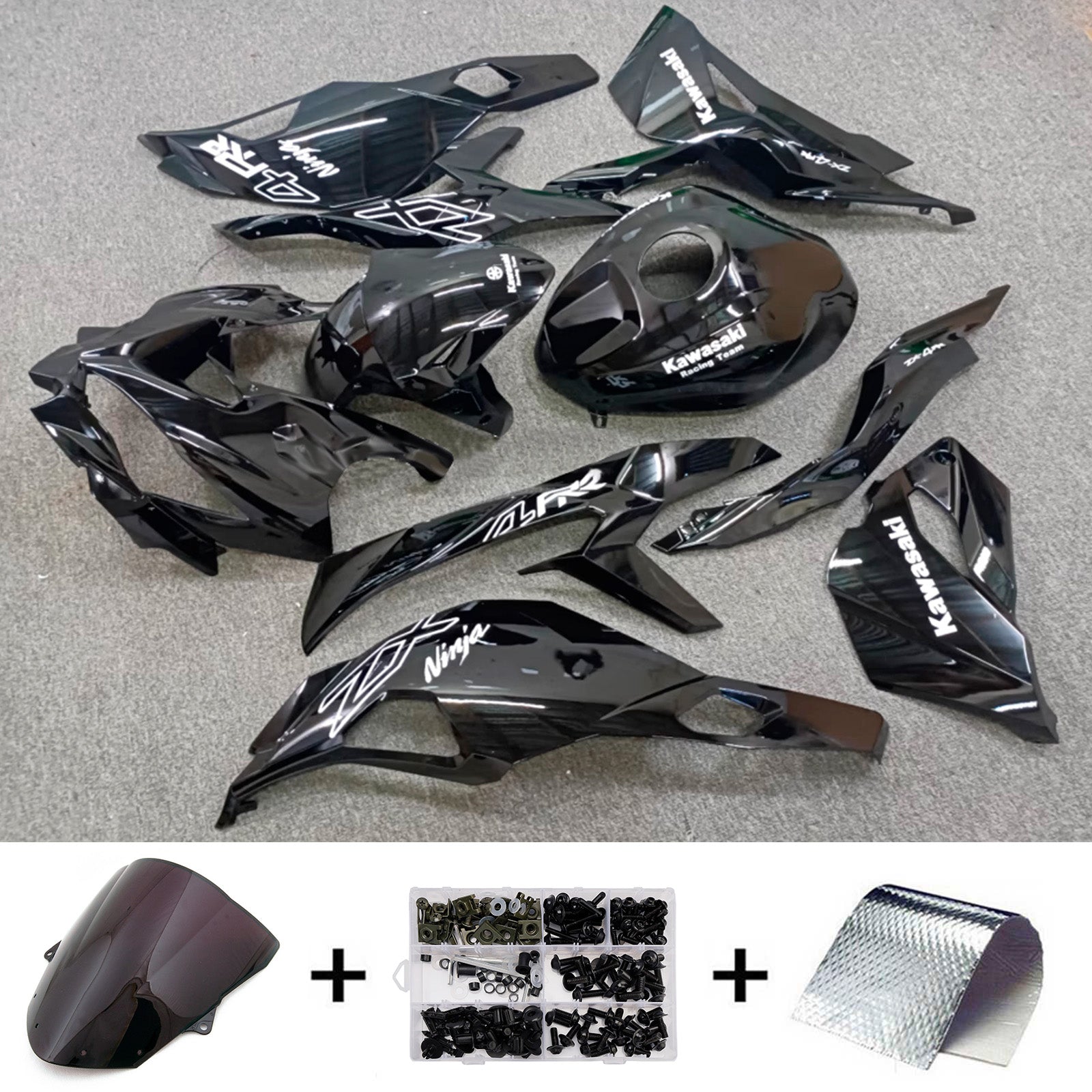 Kit carenatura iniezione carrozzeria in plastica ABS adatta per Kawasaki ZX-6R 2024-2025