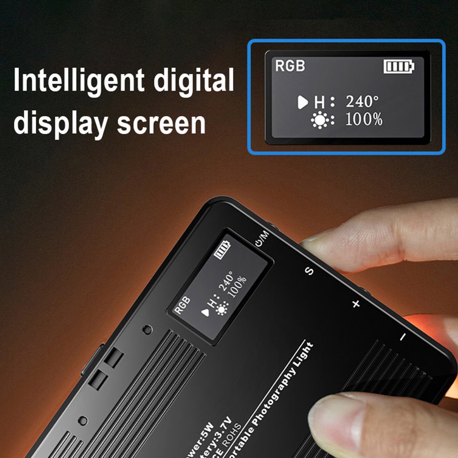 3000-9900K RGB Pocket Light Thin RGB fullfärg LED Fill Light Live Light Light