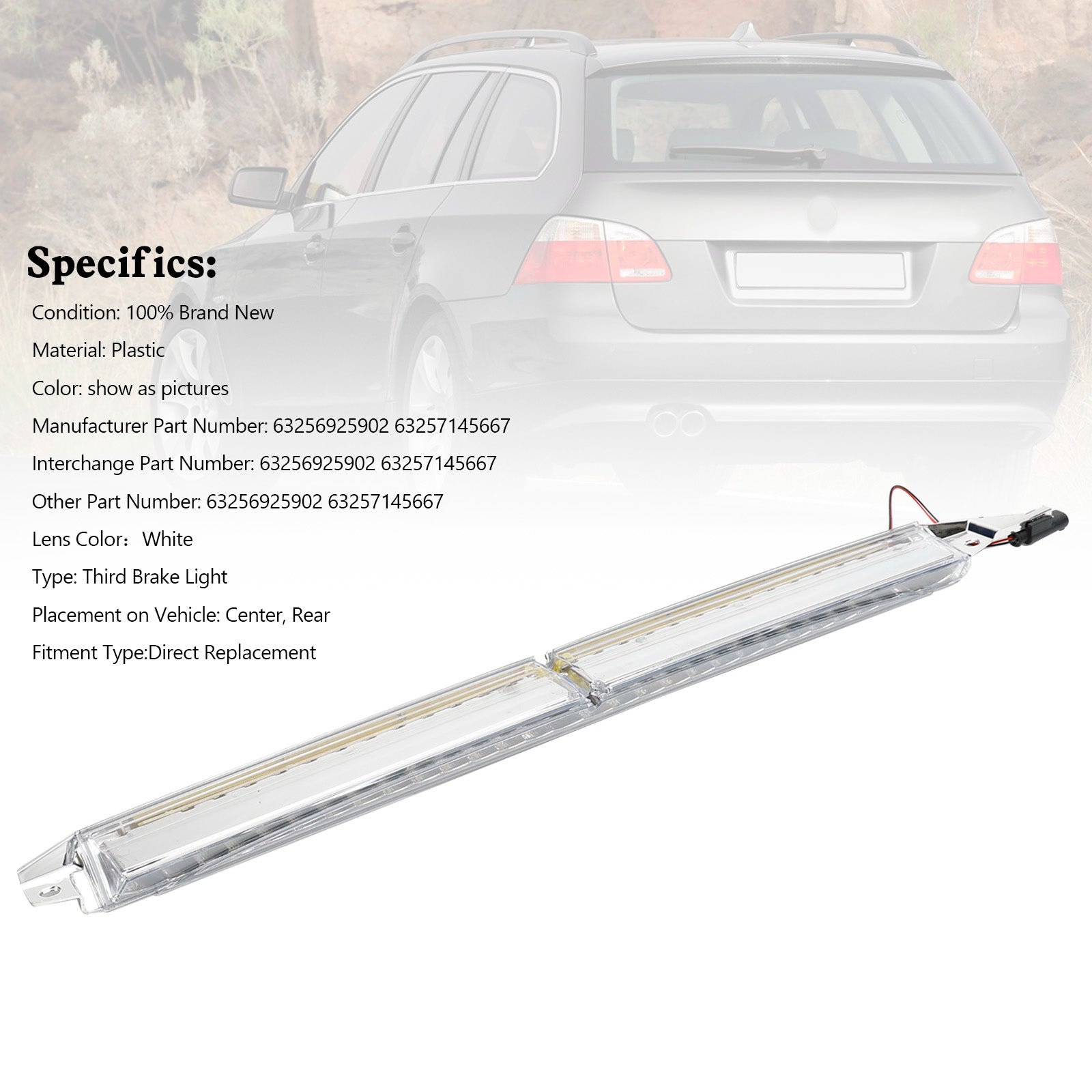 2007-2010 MW 5 Series E60 E61 Facelift Third Brake Light 63256925902