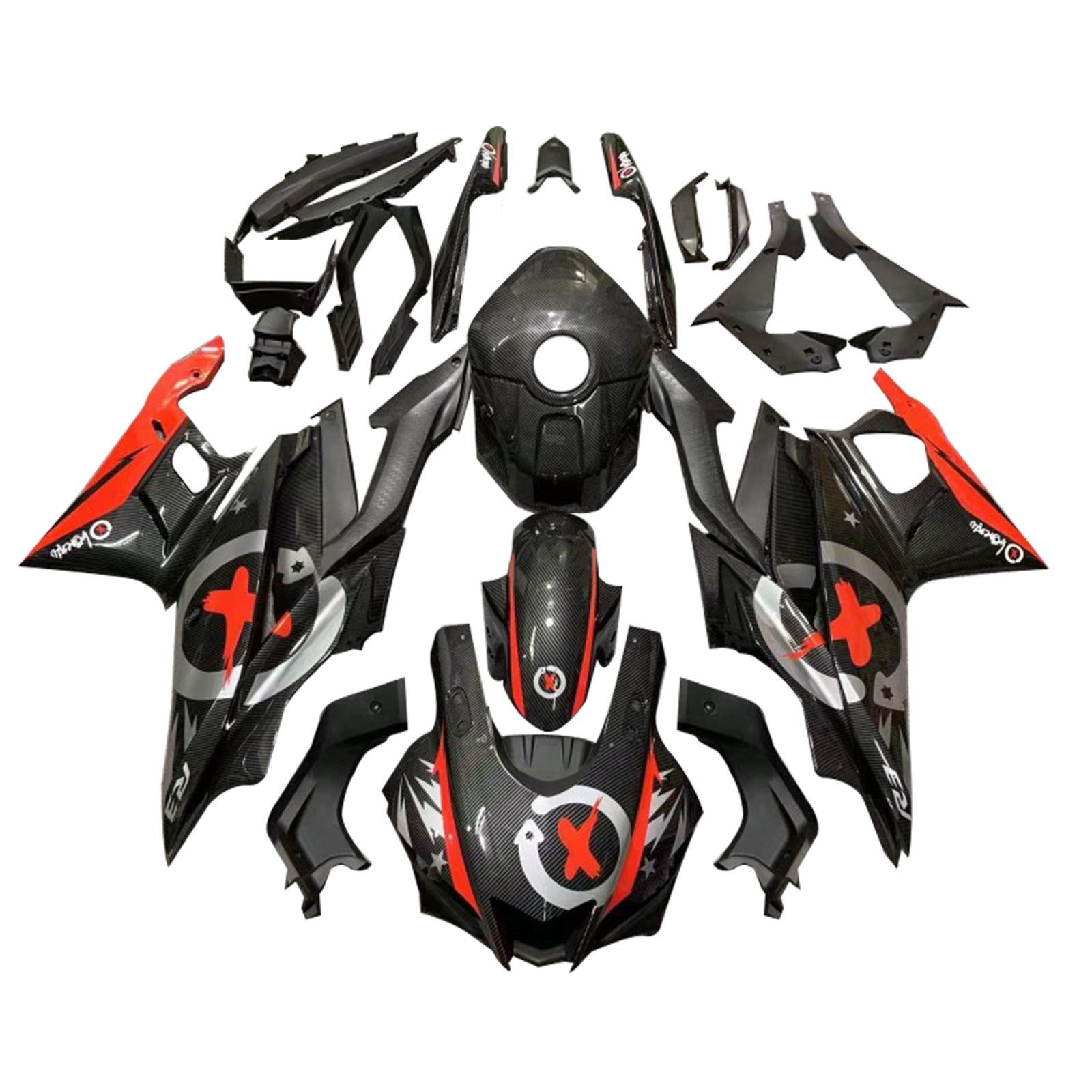 2019-2021 Yamaha YZF-R3 R25 Kit de carénage Kit de carrosserie en plastique Abs