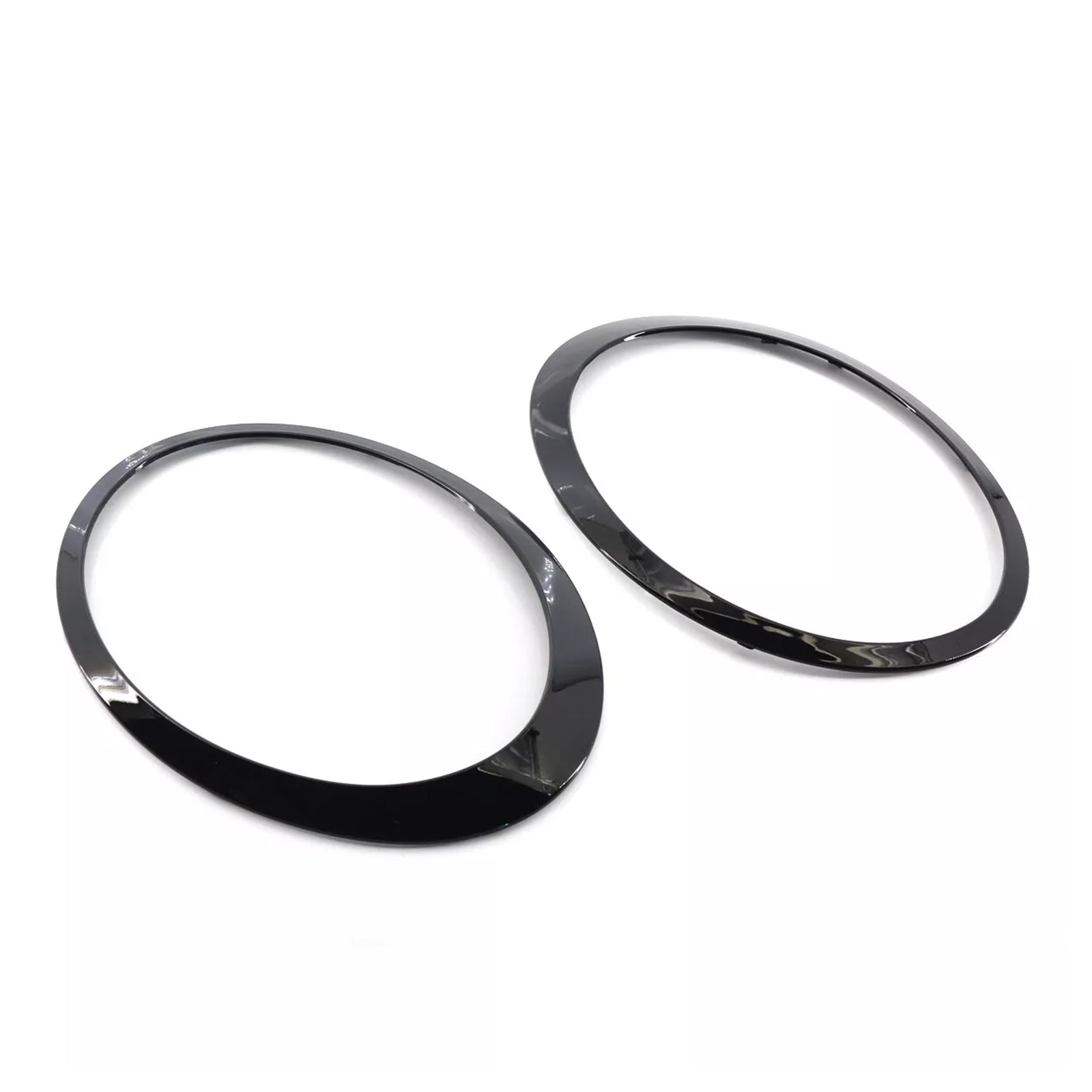 2 uds. Anillo embellecedor de bisel de faro negro brillante Mini Cooper F55 F56 F57 2014-2021
