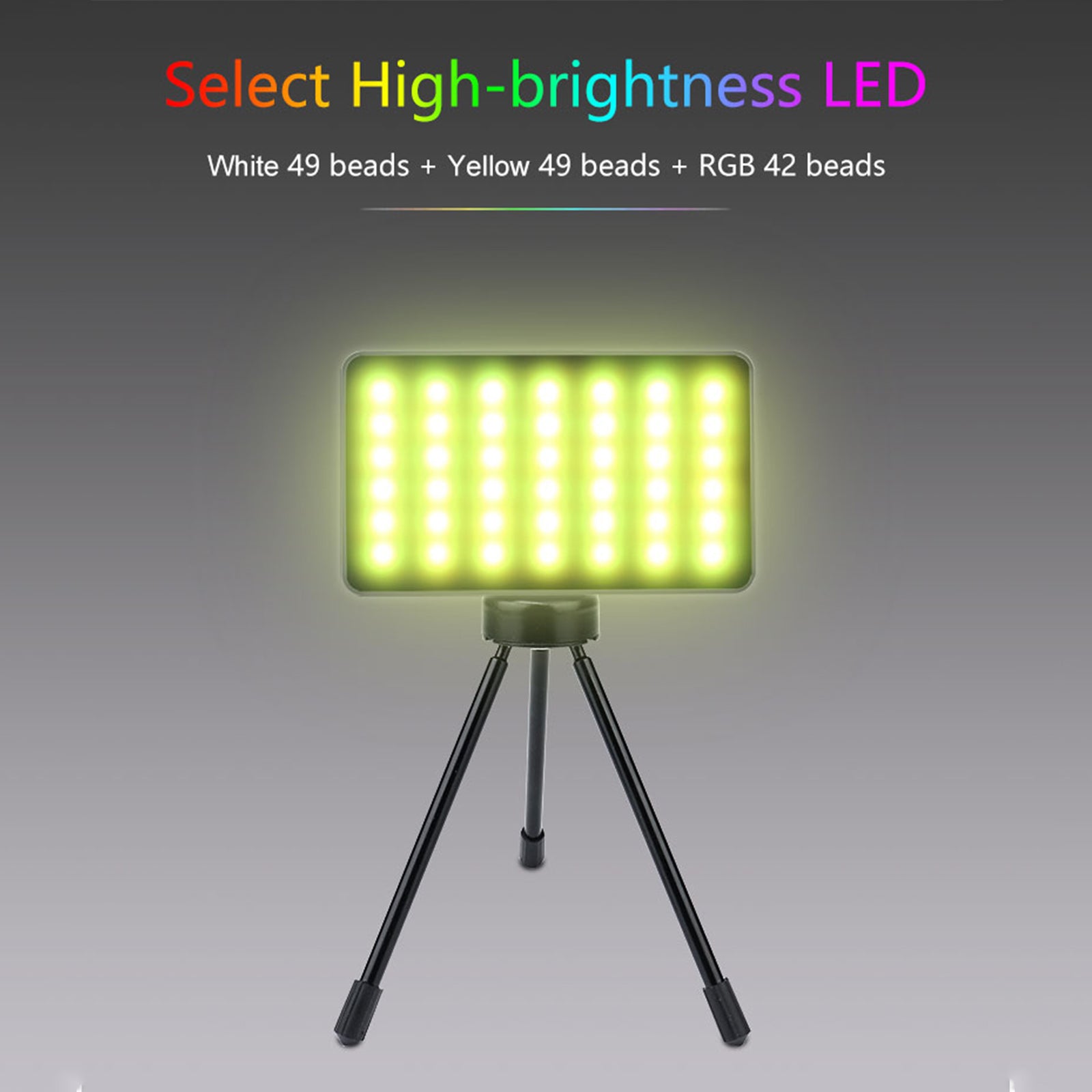 W140 RGB LED-videolampa fyllnadsljus videokamera mobiltelefon live skönhet utomhus