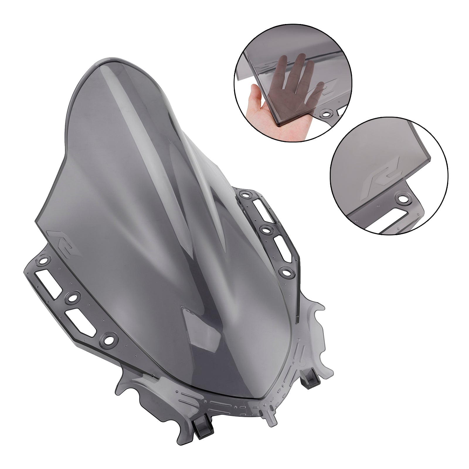 Černé sklo čelného skla vhodné pre Yamaha YZF R15 V4 2021-2024