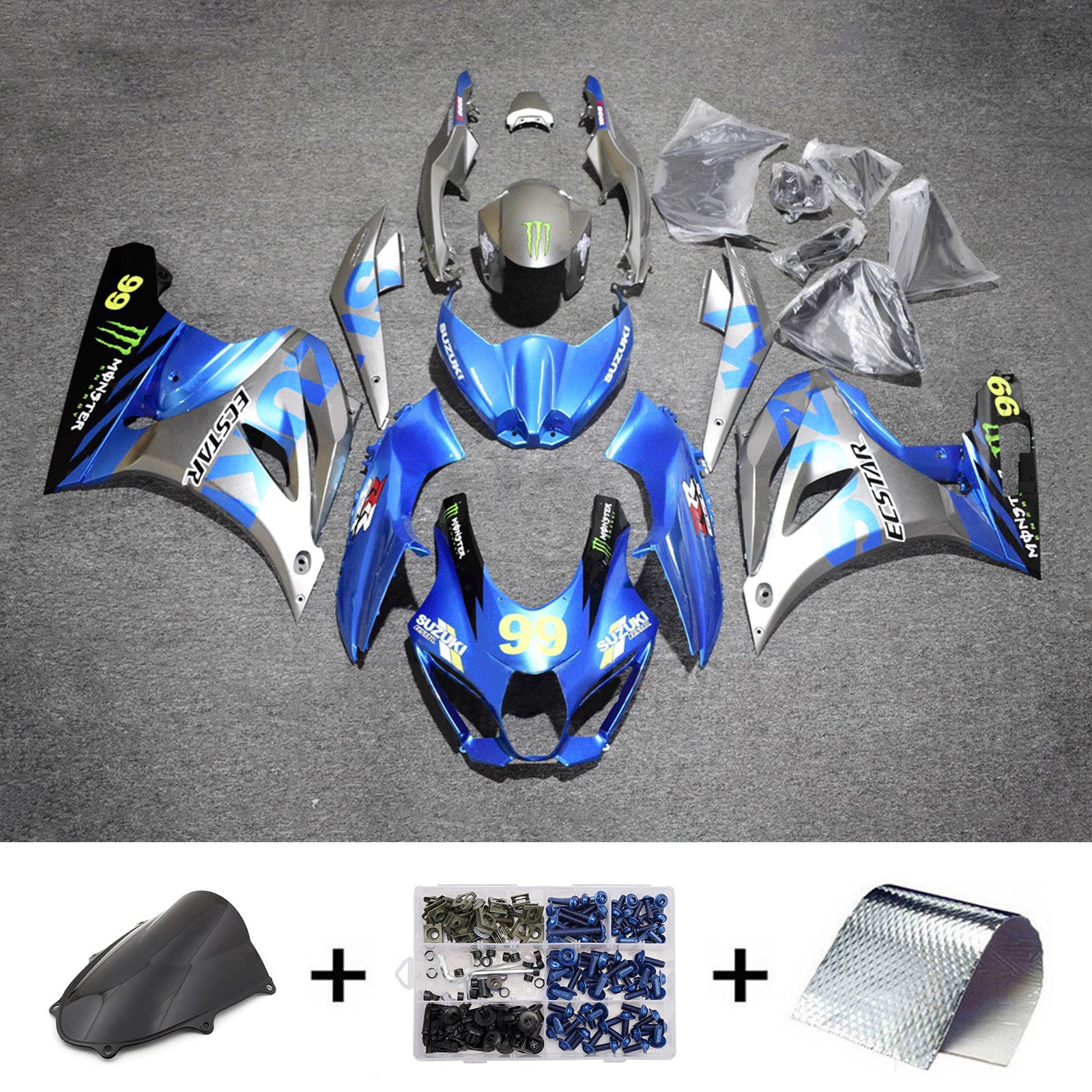Injection Fairing Kit Bodywork Plastic ABS For Suzuki GSXR1000 2017-2025 K17