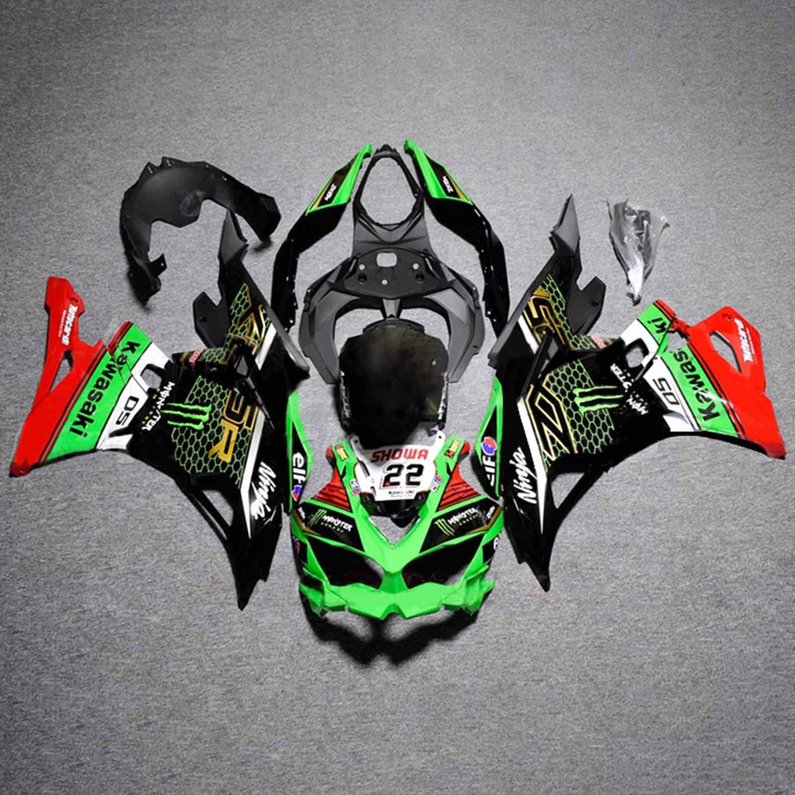 2019-2025 Kawasaki Ninja ZX-25R Amotopart Injection Fairing Kit Bodywork ABS #104