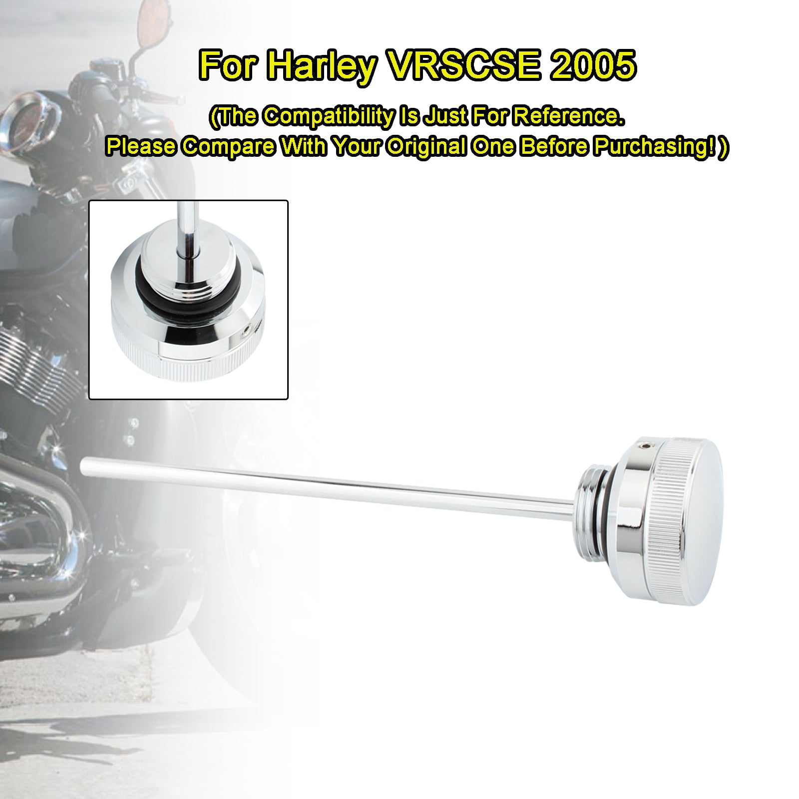 Tapón de tapa de tanque de varilla medidora de aceite, compatible con VRSCA VRSCB VRSCD VRSCSE VRSCAW