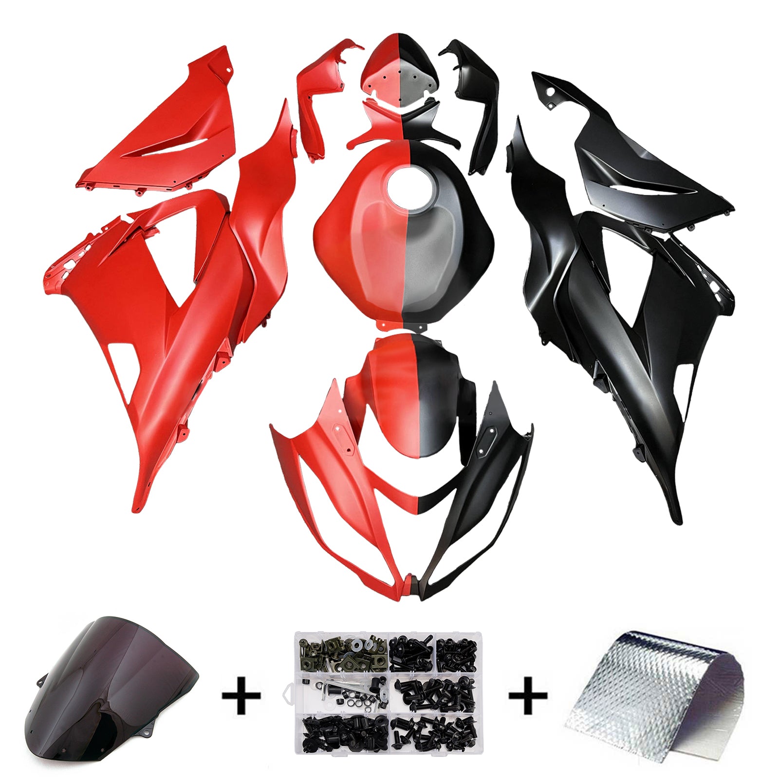 Injeksjon Fairing Kit Bodywork Plast Abs Fit for Kawasaki ZX6R 636 2013-2018