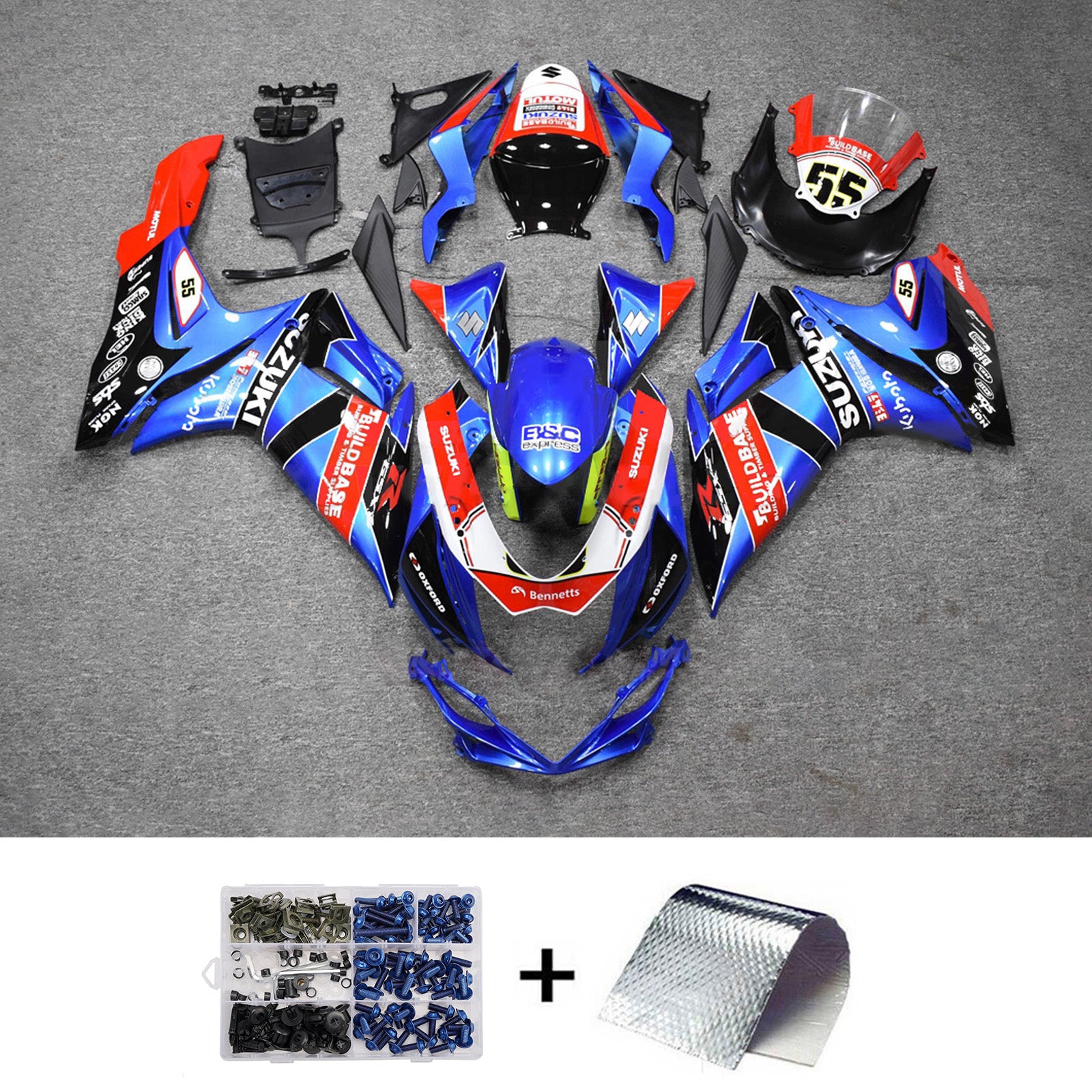 Injection Fairing Kit Bodywork Plastic ABS For Suzuki GSXR 600/750 2011-2026 K11