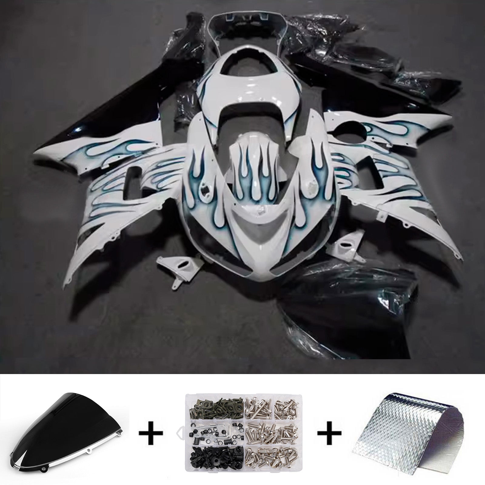 Injection Fairing Kit Bodywork Plastic ABS fit For Kawasaki ZX6R 636 2005-2006