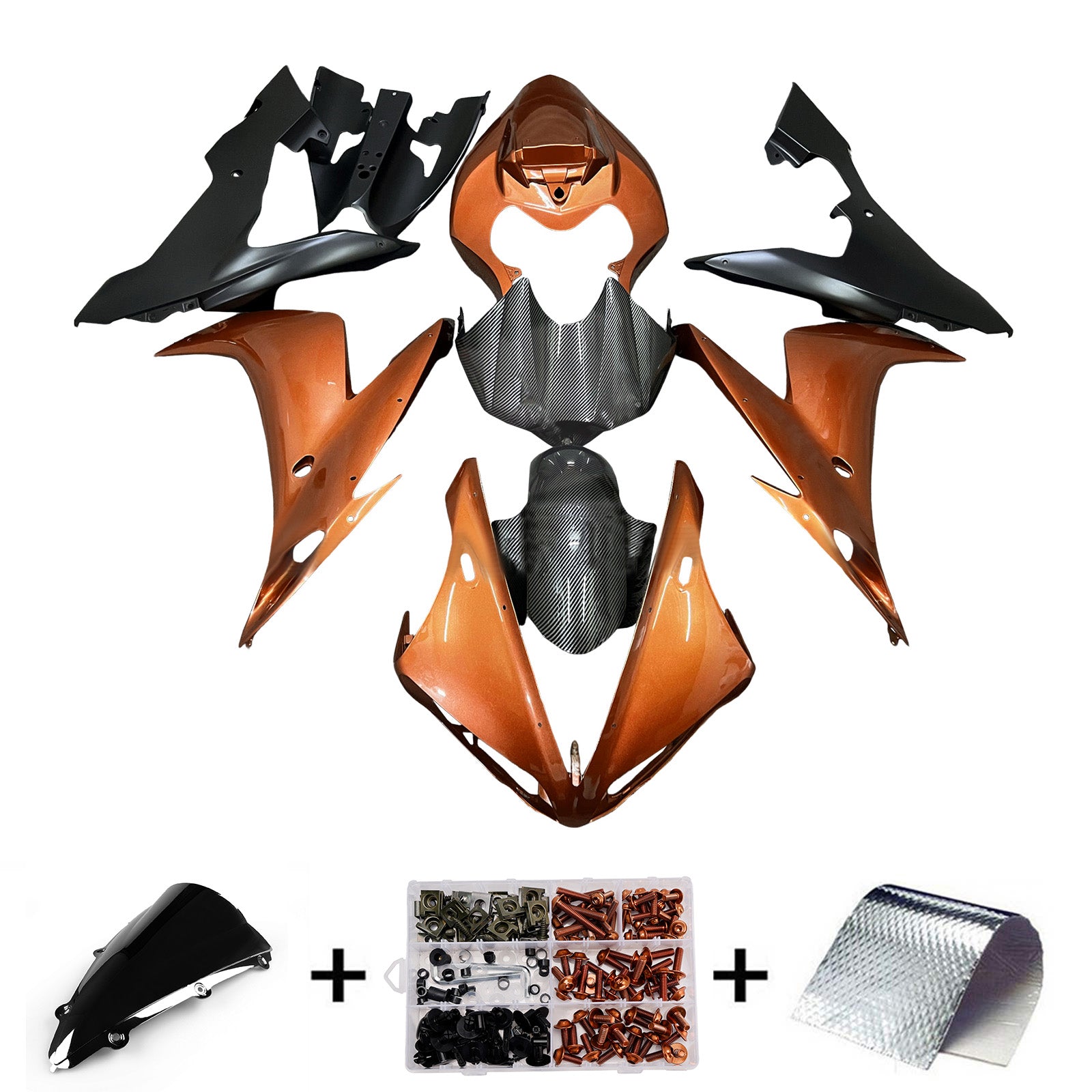 Injectiekuipset carrosserie kunststof ABS voor Yamaha YZFR1 YZF-R1 2004-2006