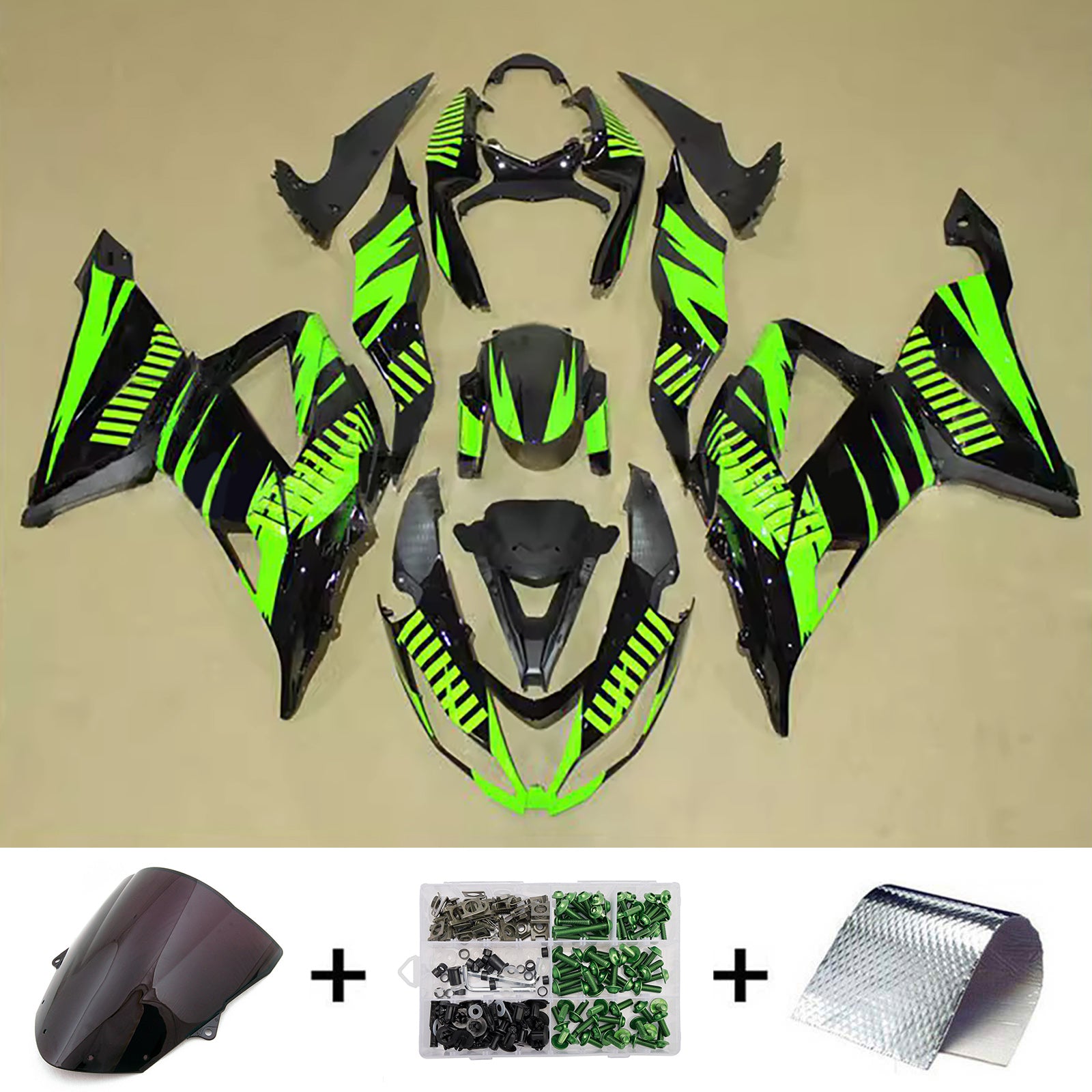 Injection Fairing Kit Bodywork Plastic ABS fit For Kawasaki ZX6R 636 2013-2018