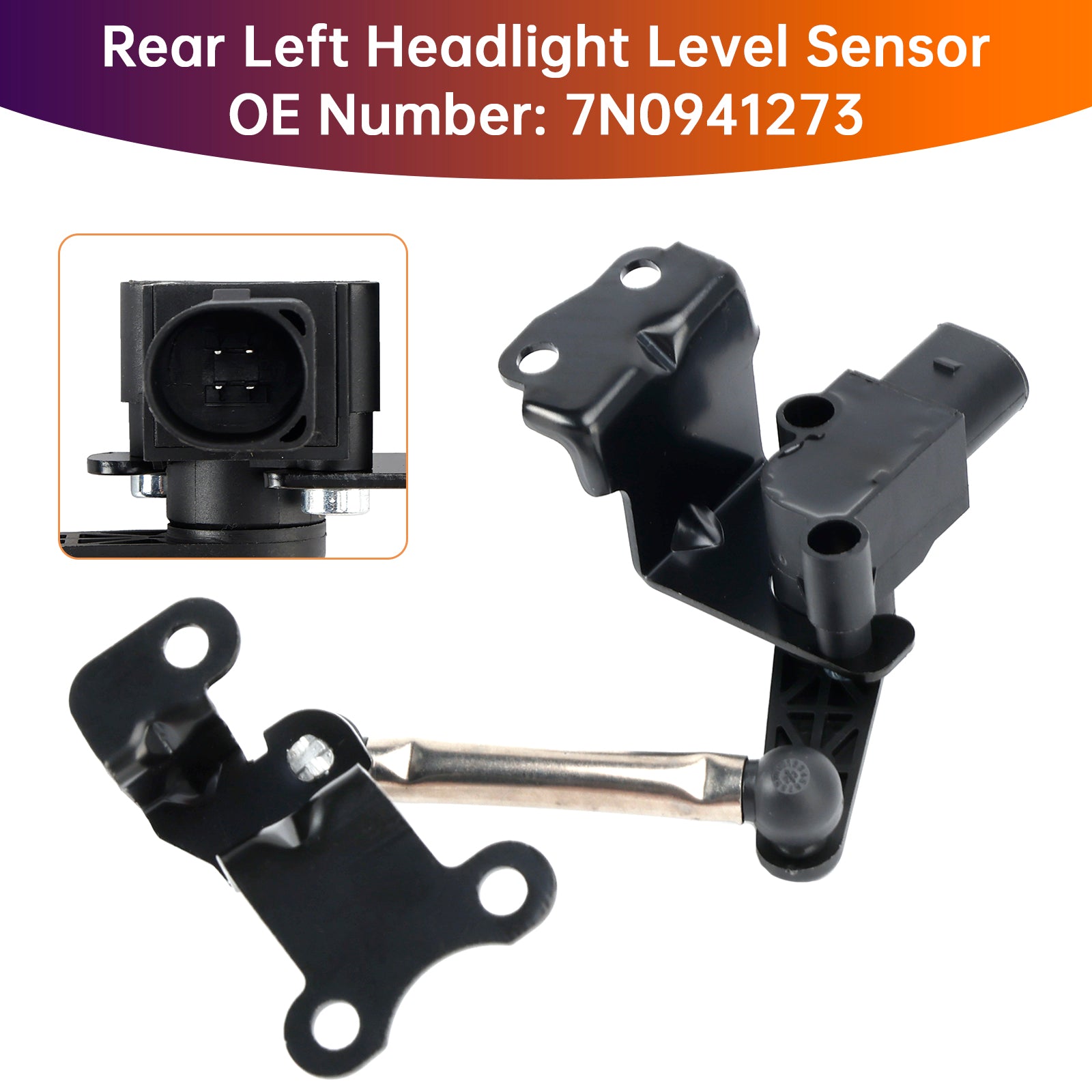 Level Sensor Headlight Range Adjustment Rear Left For VW Passat Sharan 7N Seat