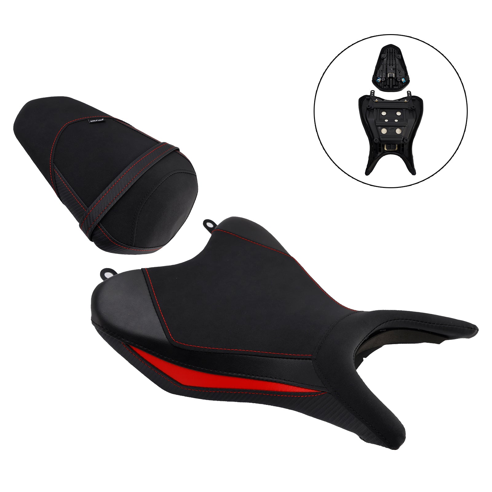 Driver&Passenger Seat Rear Cushion Red For Yamaha Yzf-R3 2025- Mt-03 2025-