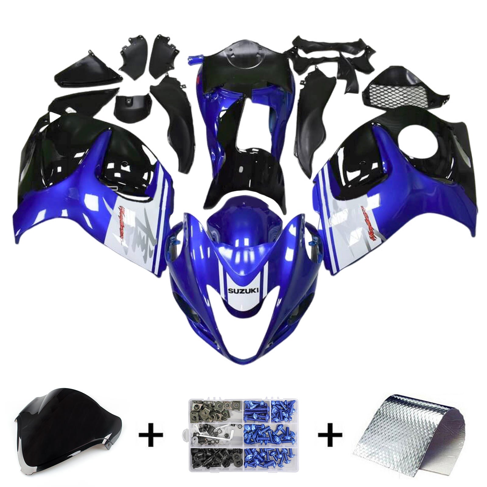 2008-2020 Suzuki Hayabusa GSX1300R Injektionsmässa kit Bodywork Plastic ABS