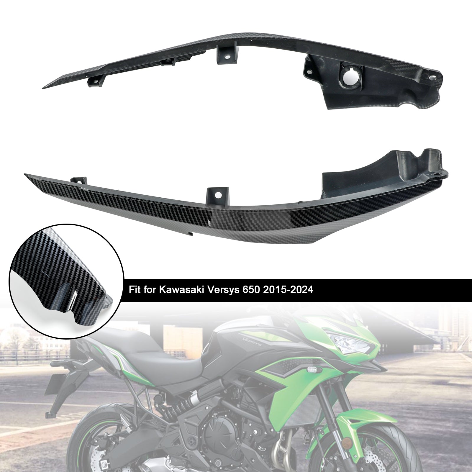 Bakre setesidesidedeksel Fairing for Kawasaki KLE650 Versys 650 2015-2024
