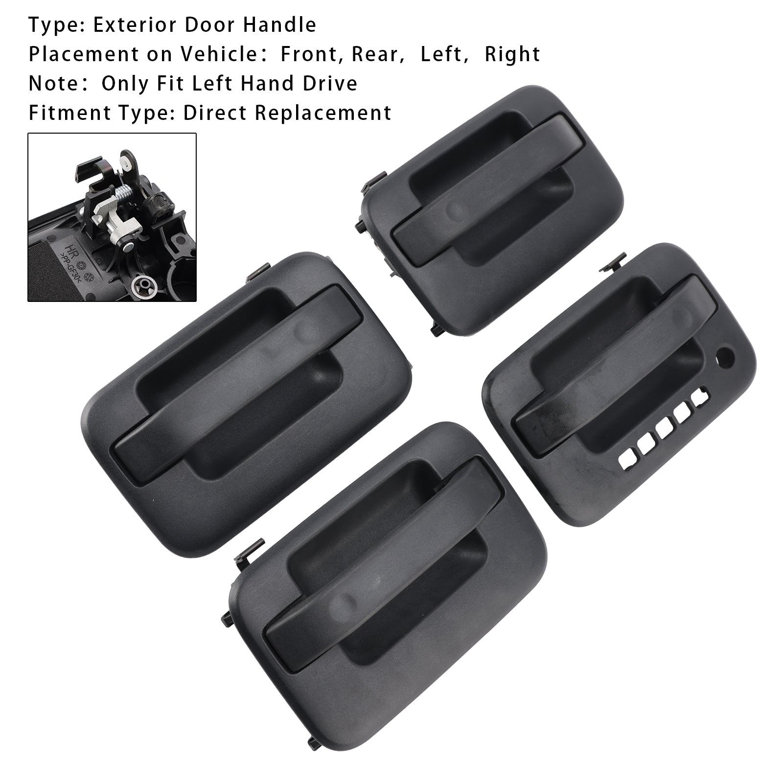 2004-2014 Ford F-150 4pcs utvendig dÞrhÄndtak 5L3Z1522405CAA FO1310128