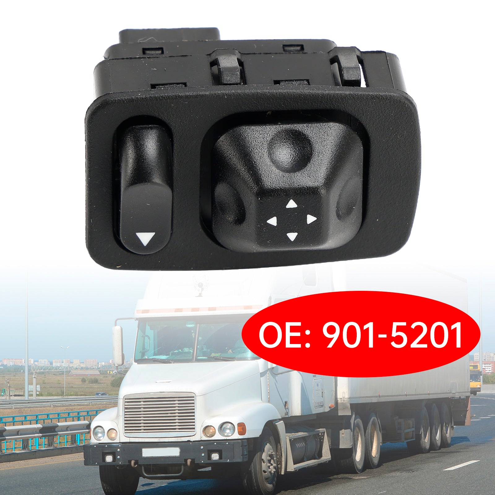 2003-2009 Freightliner FLC Century Interruptor de espejo eléctrico 34103PF 901-5201