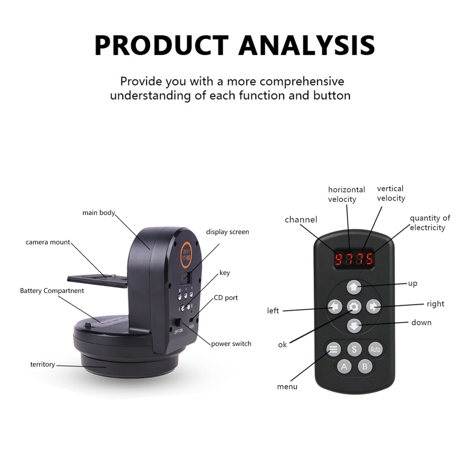 YT-800 Camera Electric Cloud Platform 360 Rotation Thermal Imaging Stabilisator