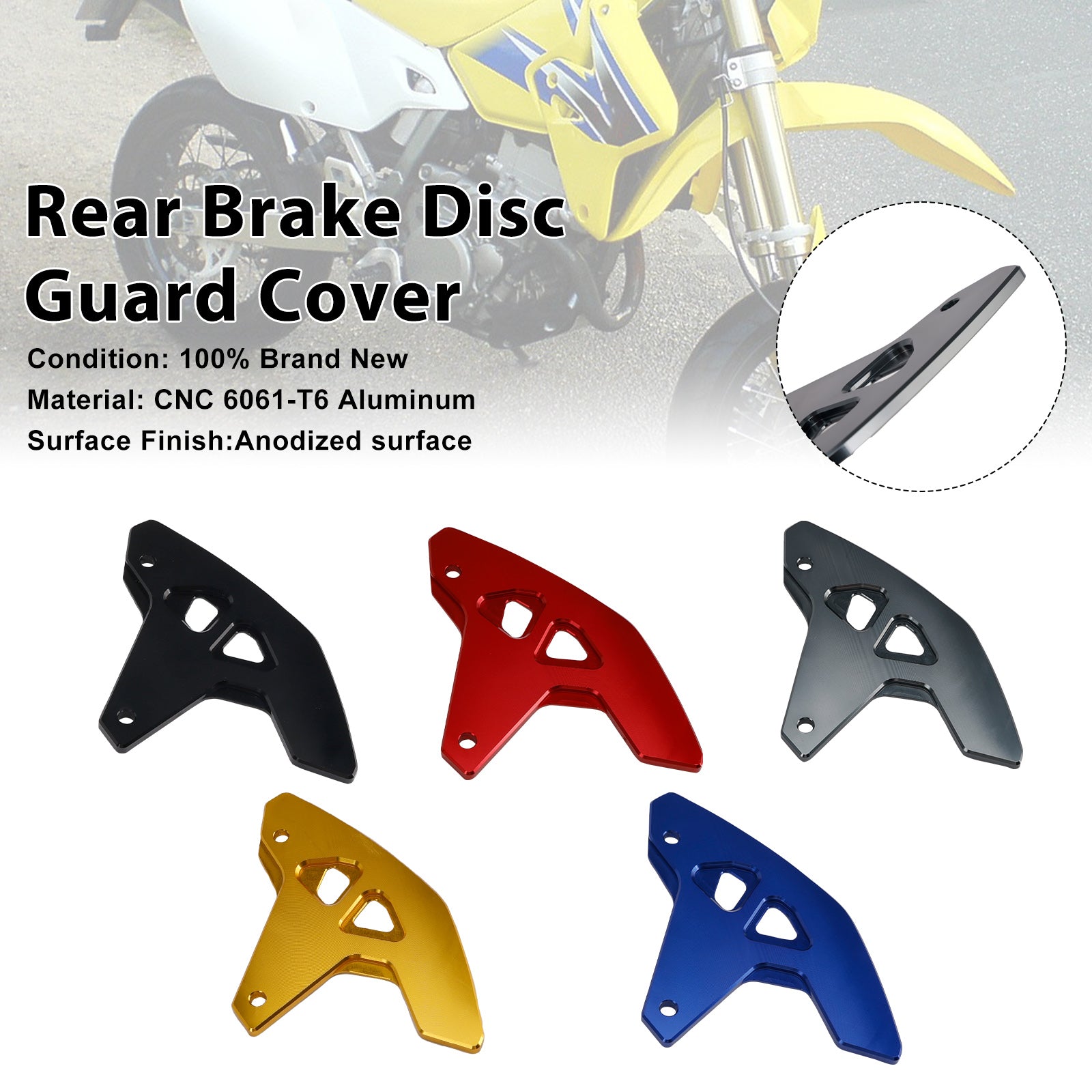 Achterremschijfbeschermer voor Suzuki DR-Z400SM 2000-2024 DRZ400/S/E
