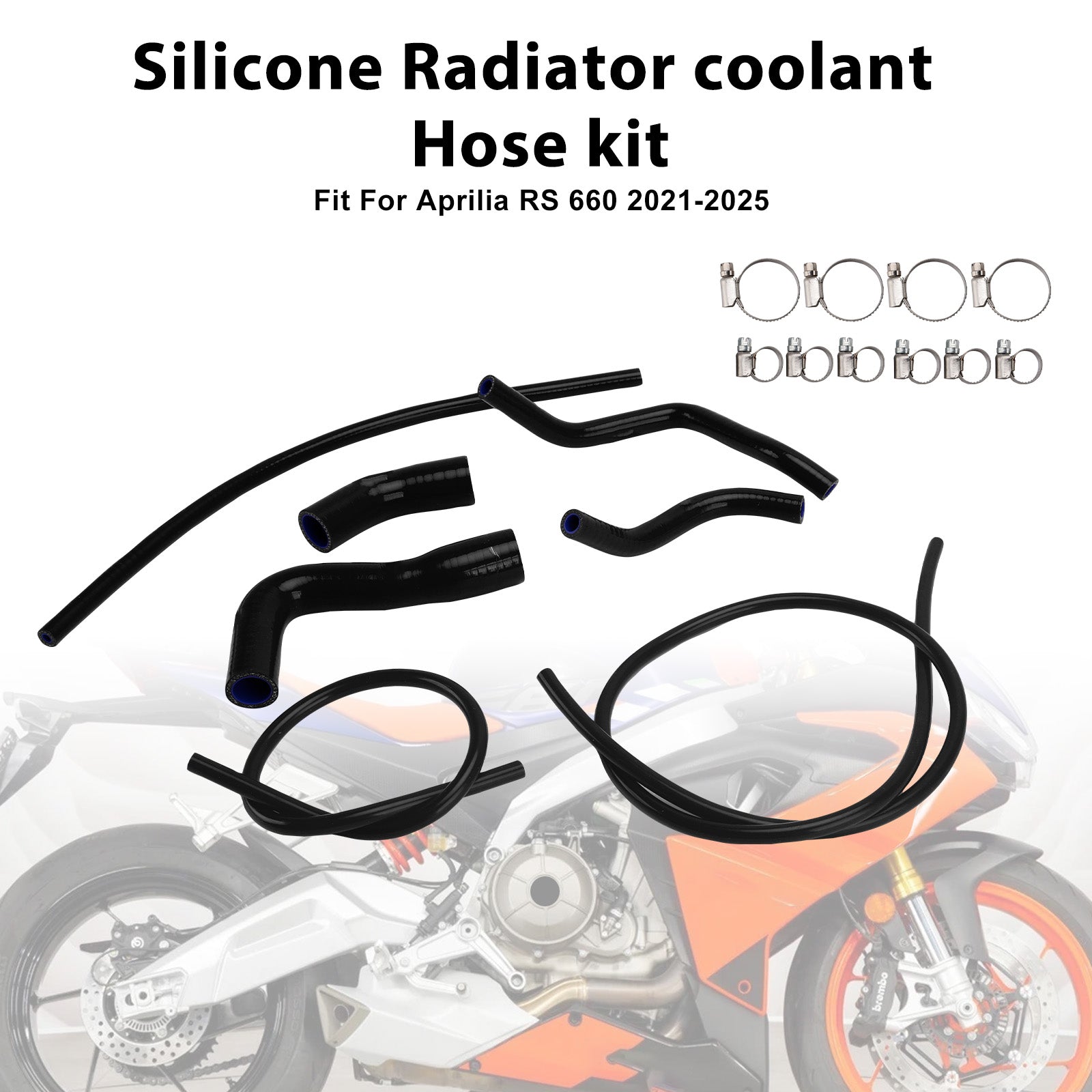 2021-2025 Aprilia RS 660 RS660 Silicone Radiator coolant Hose