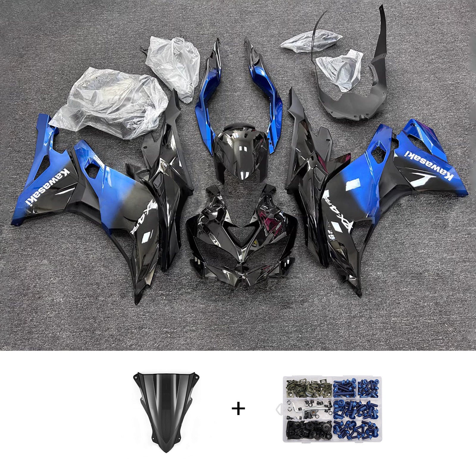 Kit carenatura iniezione adatto per Kawasaki Ninja ZX-25R ZX-4R ZX-4RR 2019-2025