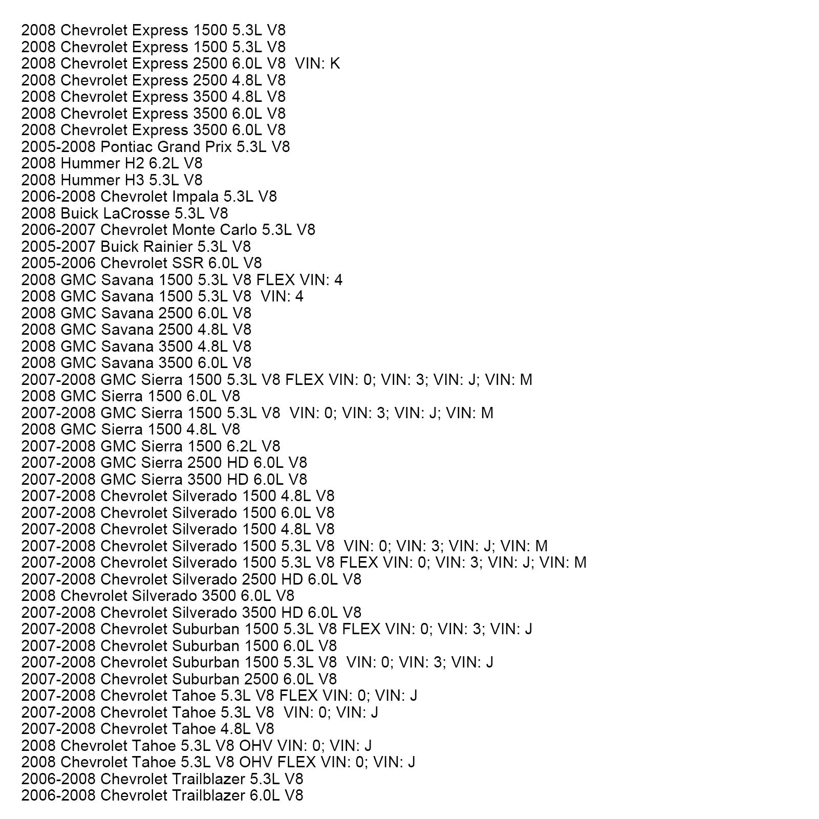 2005-2007 Saab 9-7x 5,3L V8 Bougies d'allumage + Fils 10,5 mm Ensemble 19299585 8 pièces