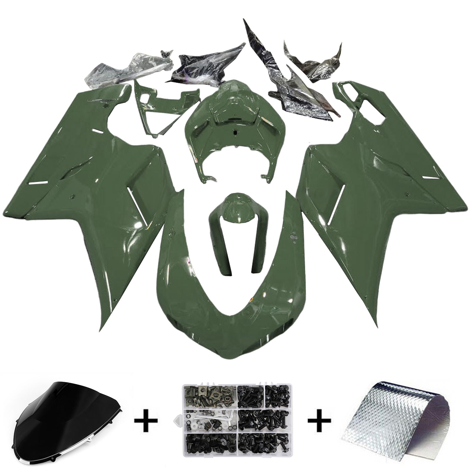 2007-2011 Ducati 1098 1198 848 Fairing Kit Bodywork ABS