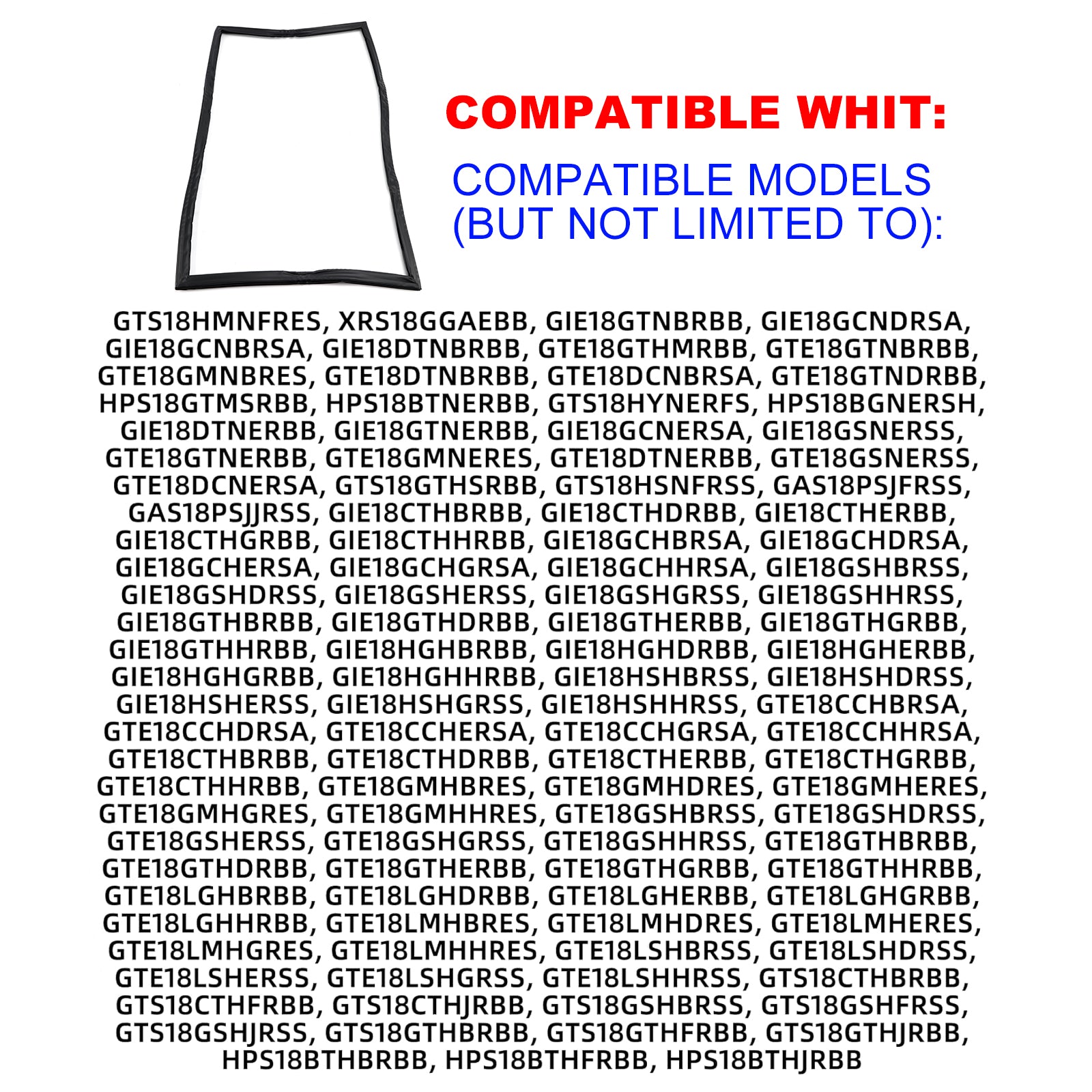 WR14X27235 Freezer Door Gasket for GE Refrigerator Models AP6041578 PS11774647