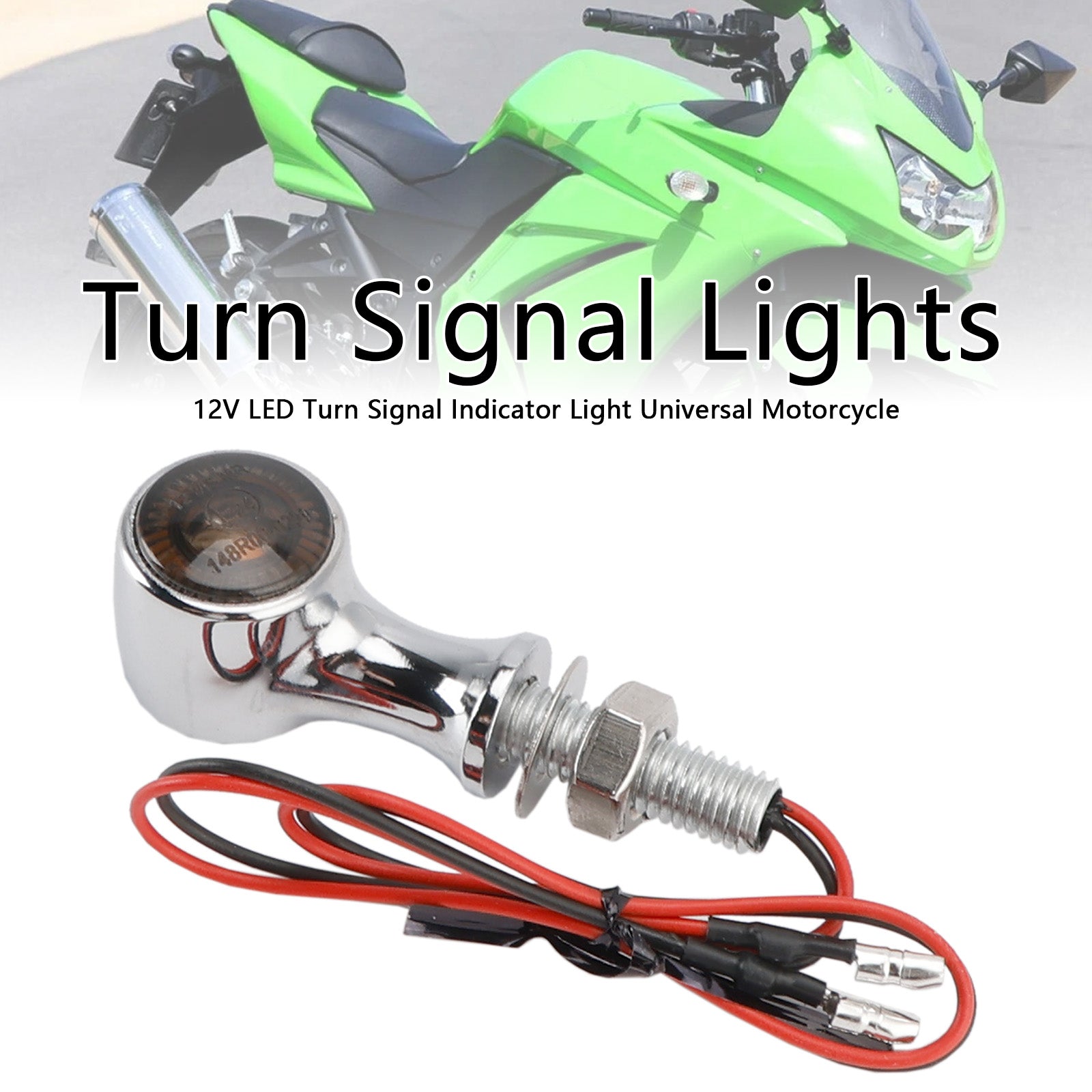 12V LED -turneringsindikatorljus 8mm Universal Motorcykel för Suzuki