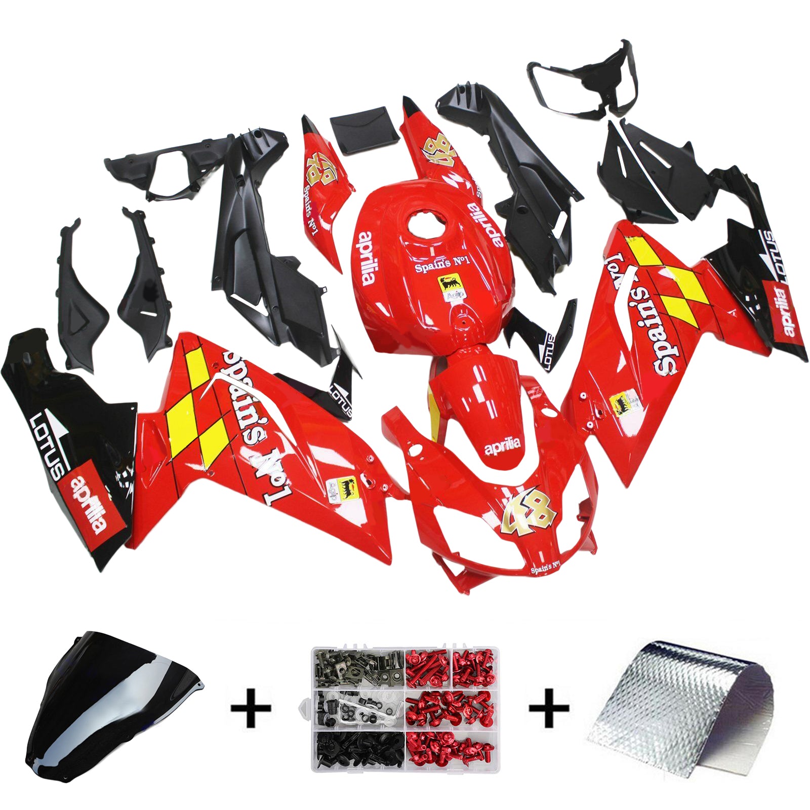 2006-2011 Aprilia Rs125 injektionsmässa kit Bodywork Plastic ABS
