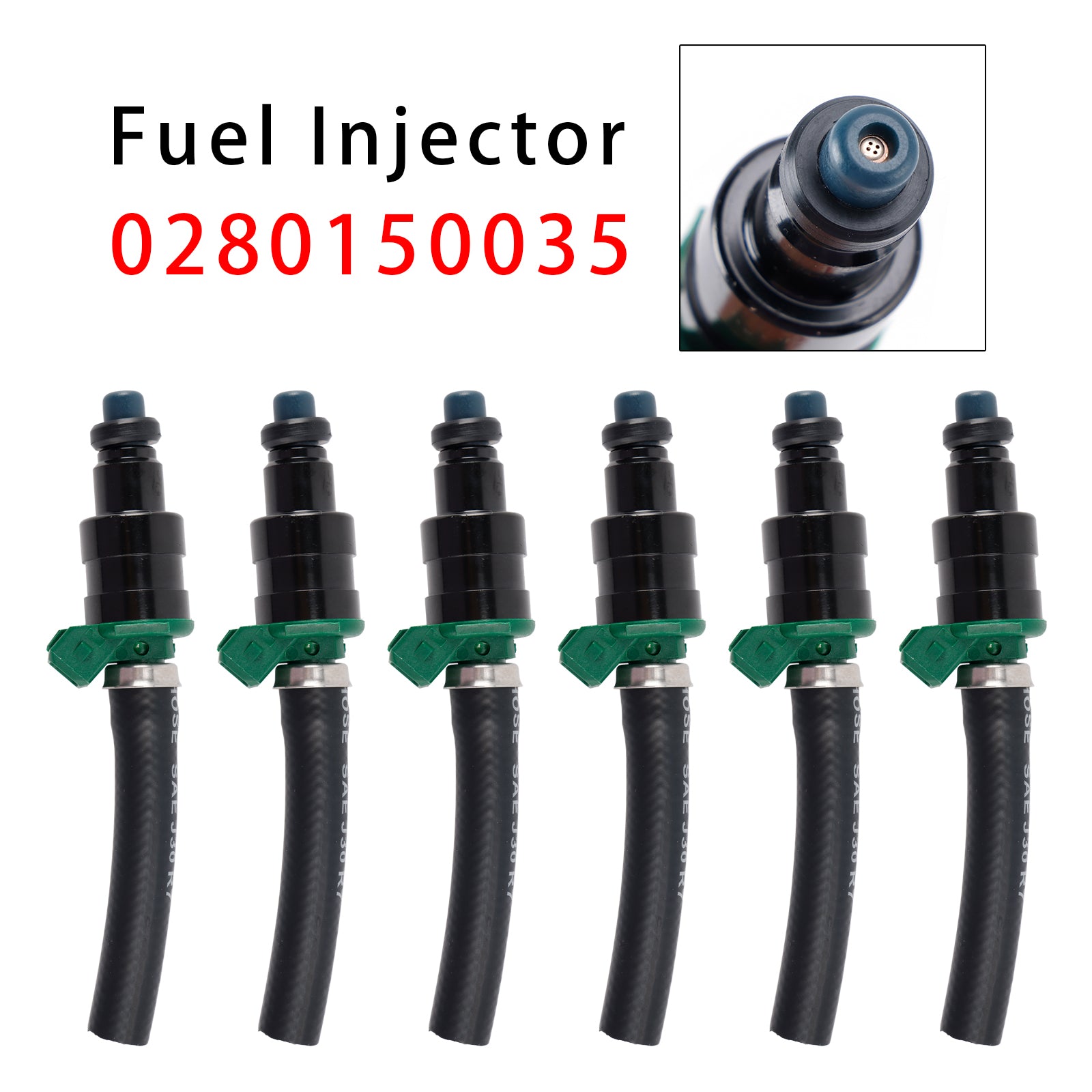 6Pcs Fuel Injector For Mercedes Benz W114 W116 R107 C107 M110 M114 0280150035