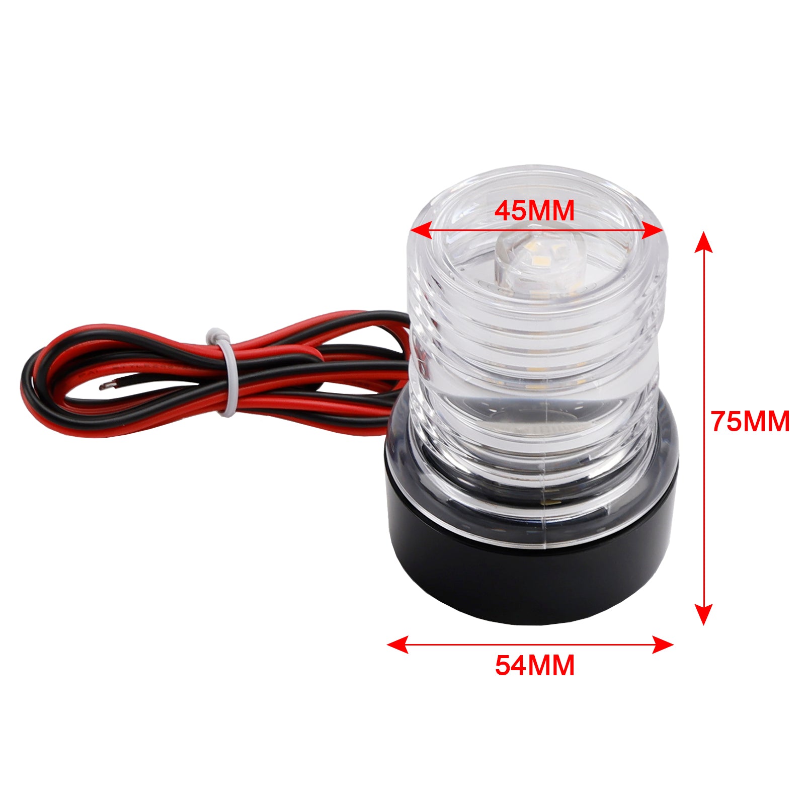 10-24V DC 2.7W IP66 Navigation Signal Light Anchor Vessel Round Lamp Boat Yacht