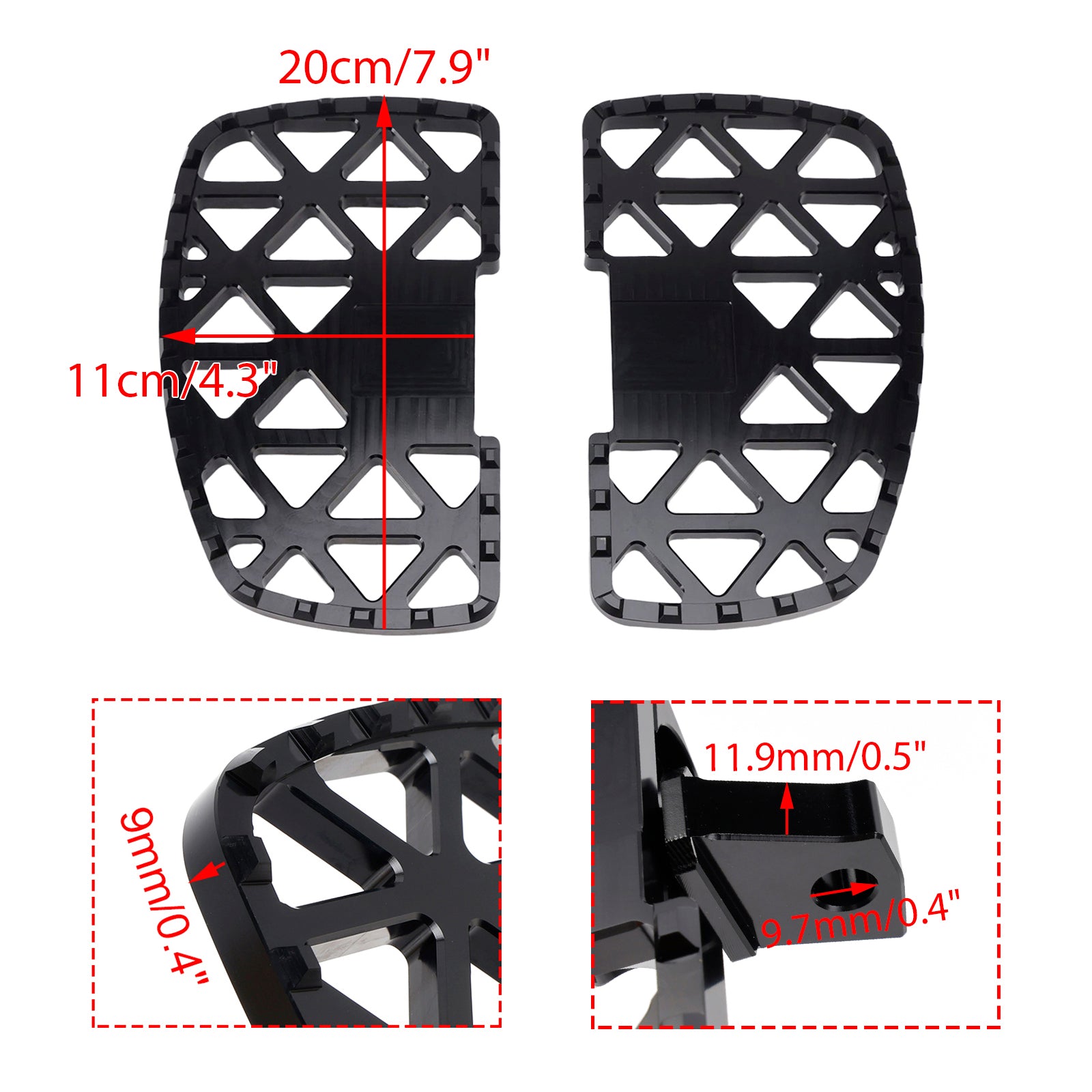 Voetsteunen vooraan Voetsteunen geschikt voor BMW R18/R18B/R18 Classic 2020-2024