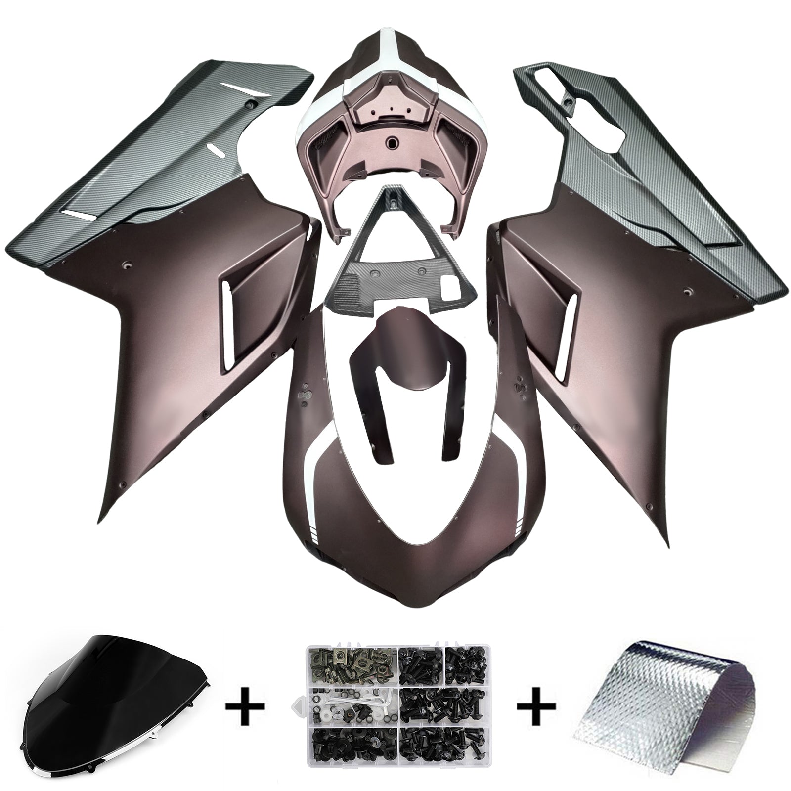 2007-2011 Ducati 1098 1198 848 Fairing Kit Bodywork ABS