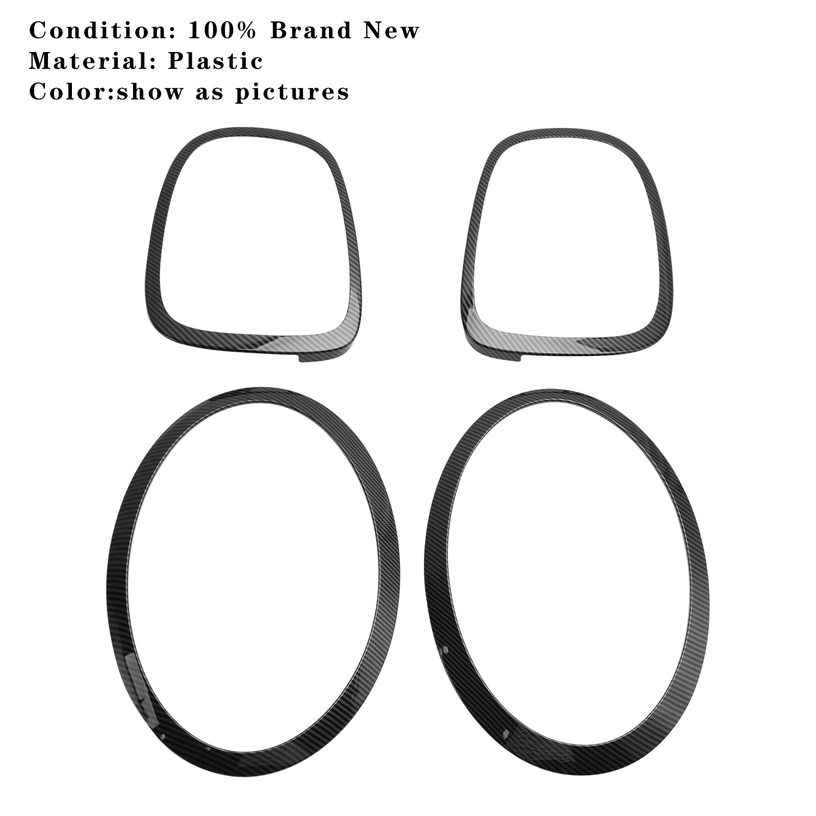4 STKS Koplamp Achterlicht Trim Surround Bezel Ring Set Voor MINI F55 F56 F57