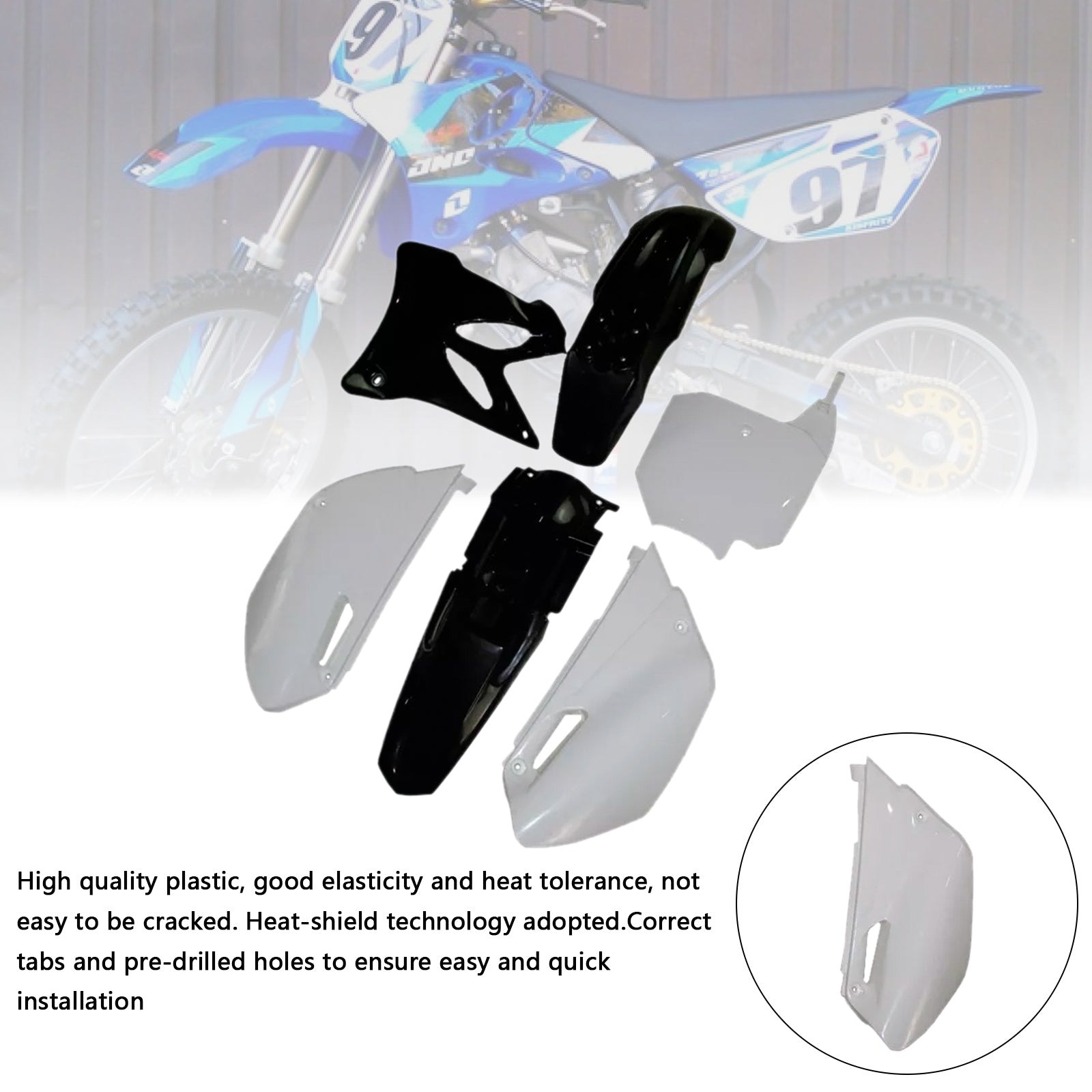 Body Plastic Kit Fender Fairing For Yamaha YZ85 2002-2014