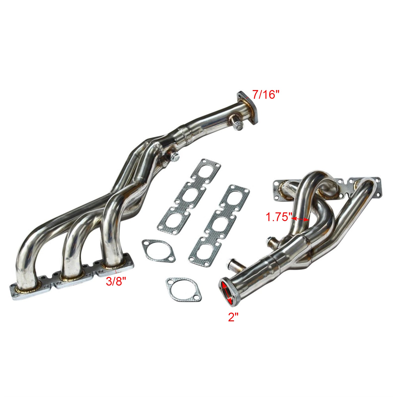 Rostfritt avgashuvudgrenrör Fit BMW E46 323i 328i Z3-528I M54 E93 E94
