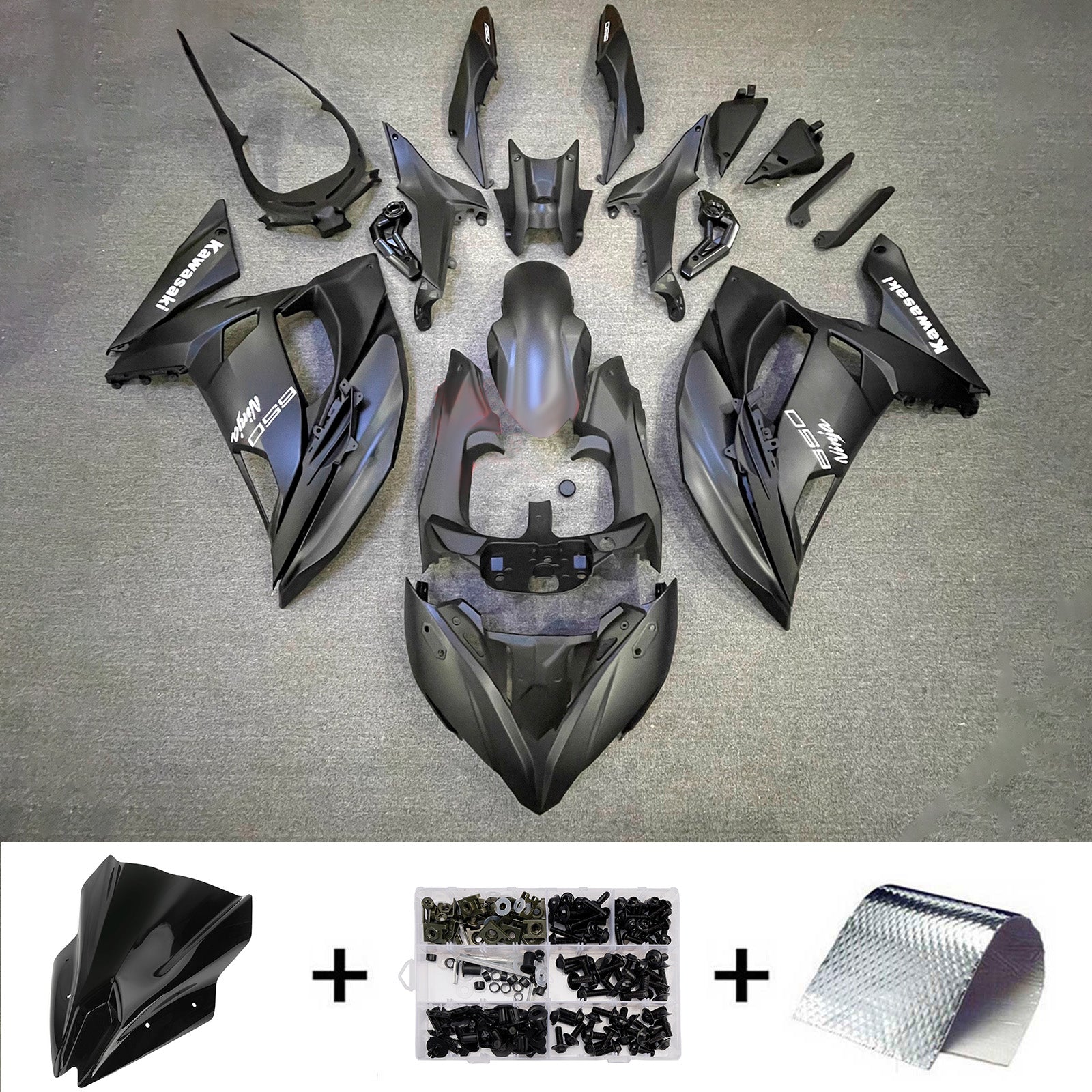 Injection Fairing Kit Bodywork Plastic ABS fit For Kawasaki ER-6F Ninja650R 2017-2019