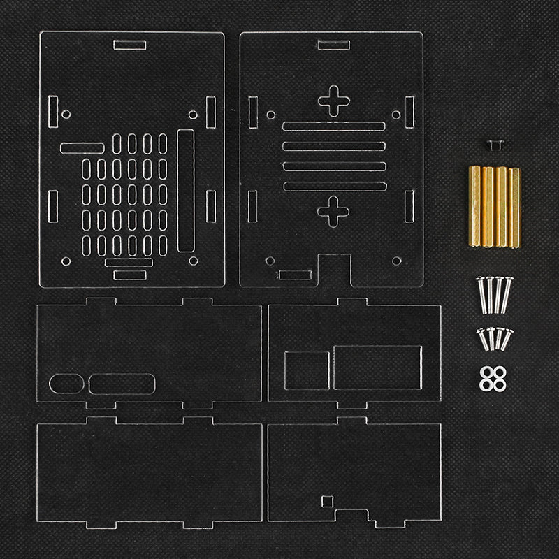 Raspberry Pi5 PCI-E Adapterbehuizing PCIe naar M.2 Adapterkaart Acrylboxradiator