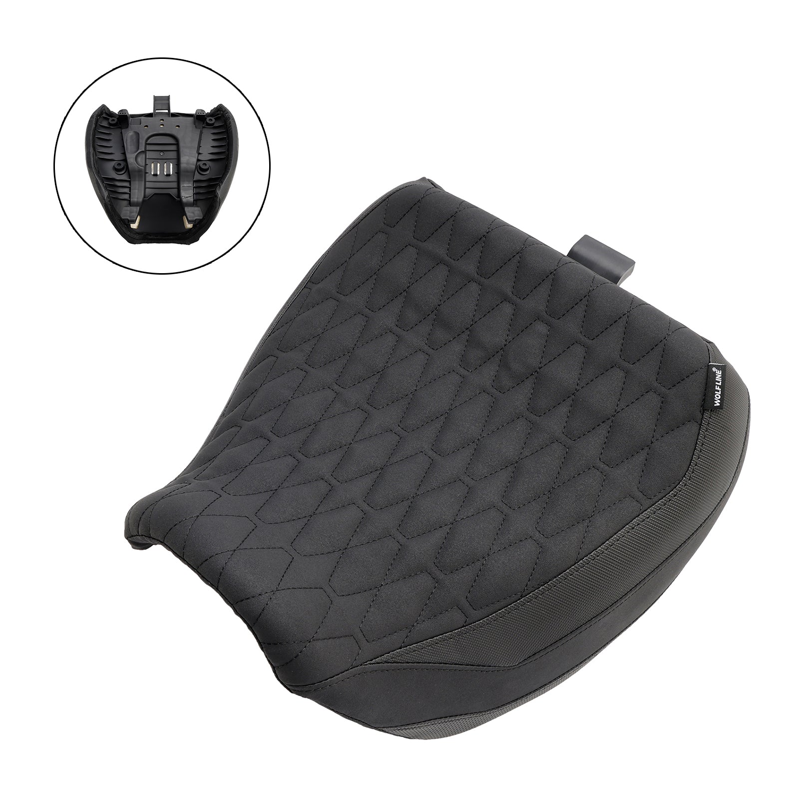 2021-2023 Pan America 1250 Asiento delantero Raider Cojín del conductor Pu Negro