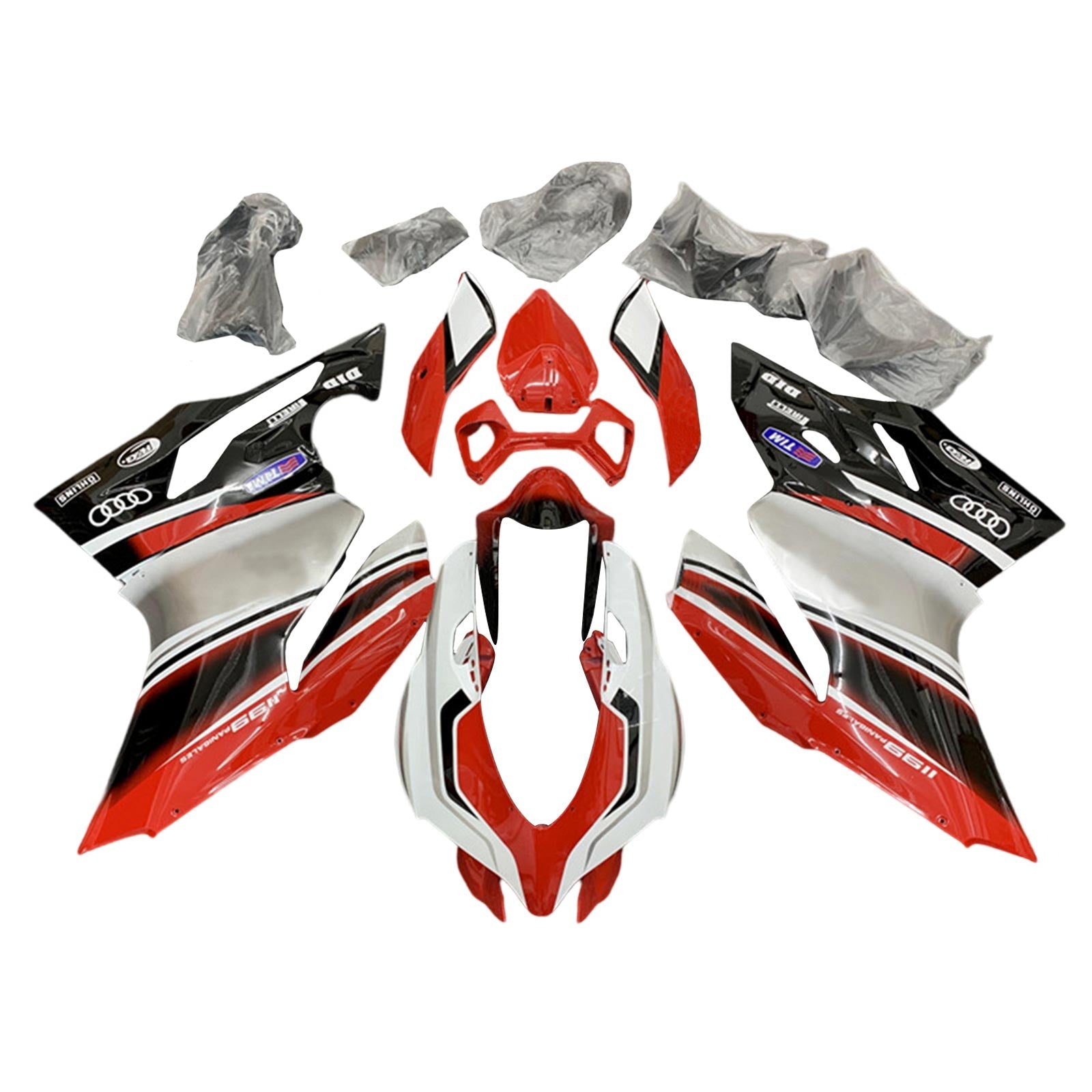 2012-2015 Ducati 1199 899 Injeksjon Fairing Kit Bodywork Plastic ABS#114