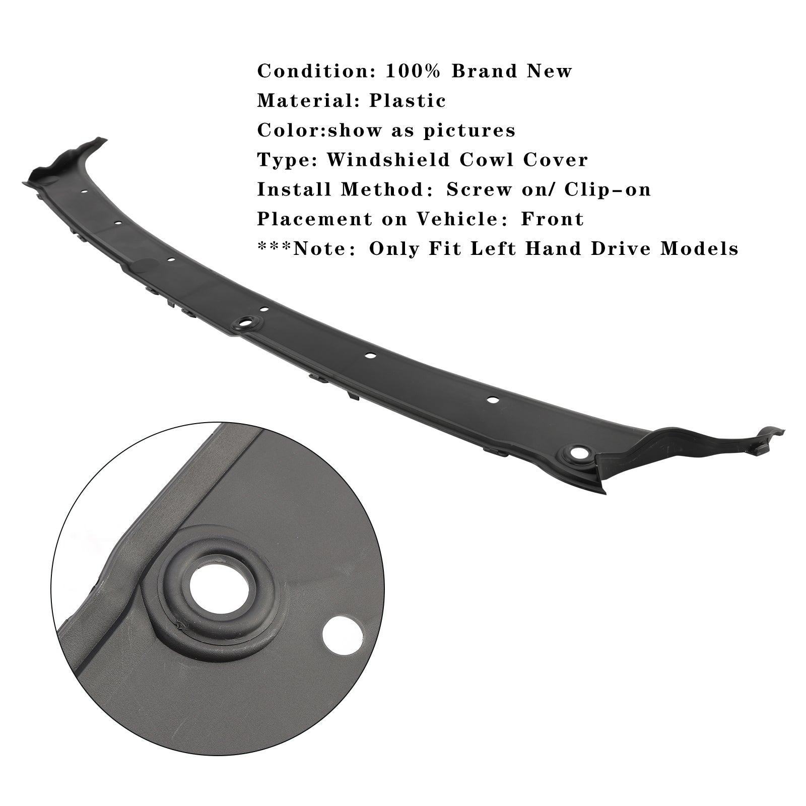 2008-2013 BMW X5 E70 X6 E71 Couverture du panneau de calandre Cowl Grille 51717151969