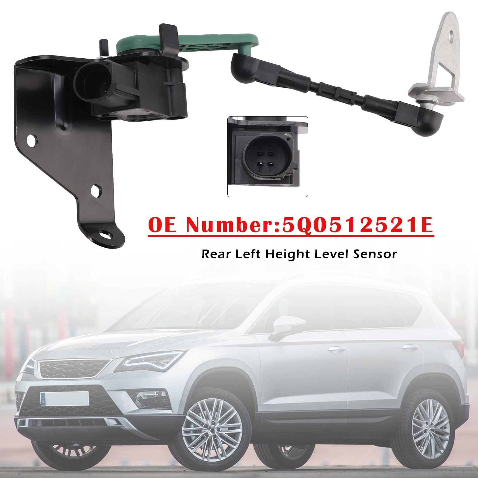 Rear Left Passenger Side Height Level Sensor 5Q0512521E For Audi Seat Skoda VW